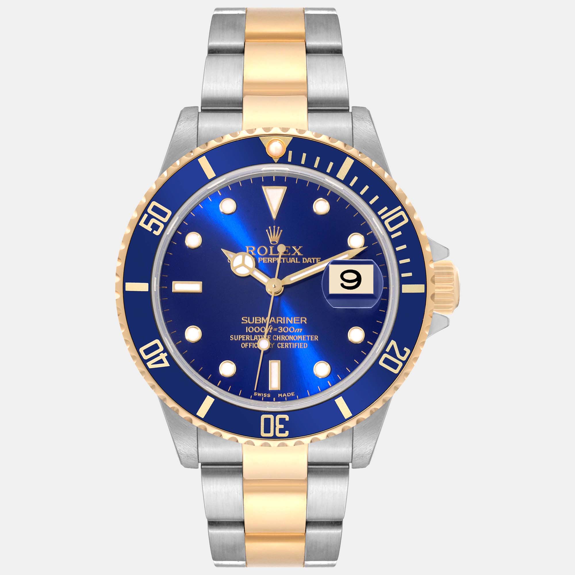 

Rolex Submariner Blue Dial Steel Yellow Gold Men's Watch 40 mm