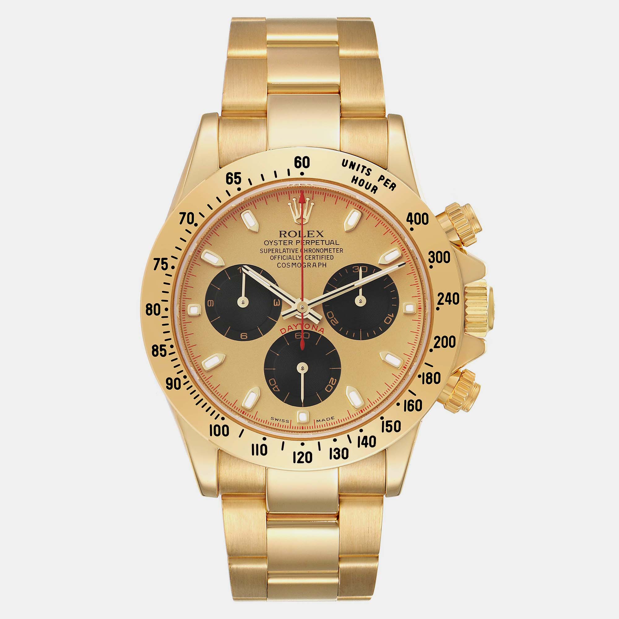 

Rolex Daytona Yellow Gold Champagne Dial Men's Watch 40 mm