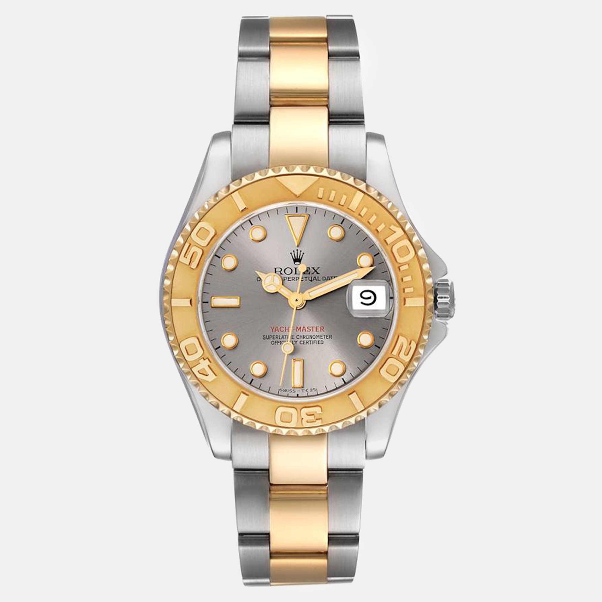 

Rolex Yachtmaster Midsize Steel Yellow Gold Slate Dial Men's Watch, Grey