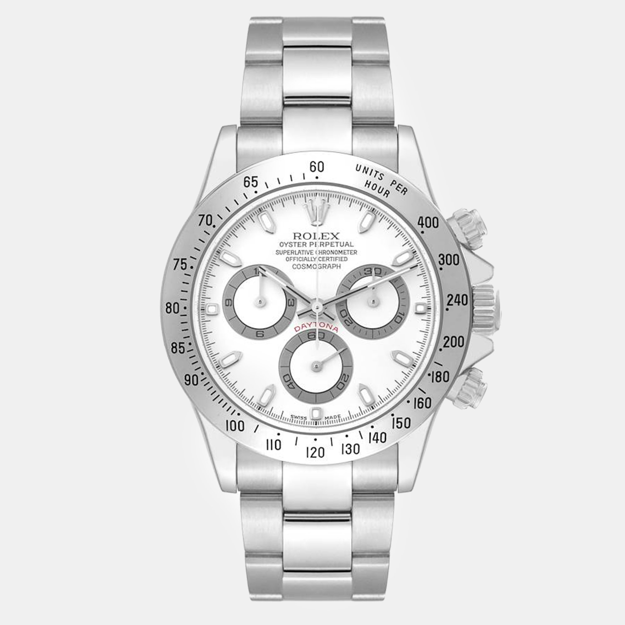 

Rolex Daytona White Dial Chronograph Steel Men's Watch