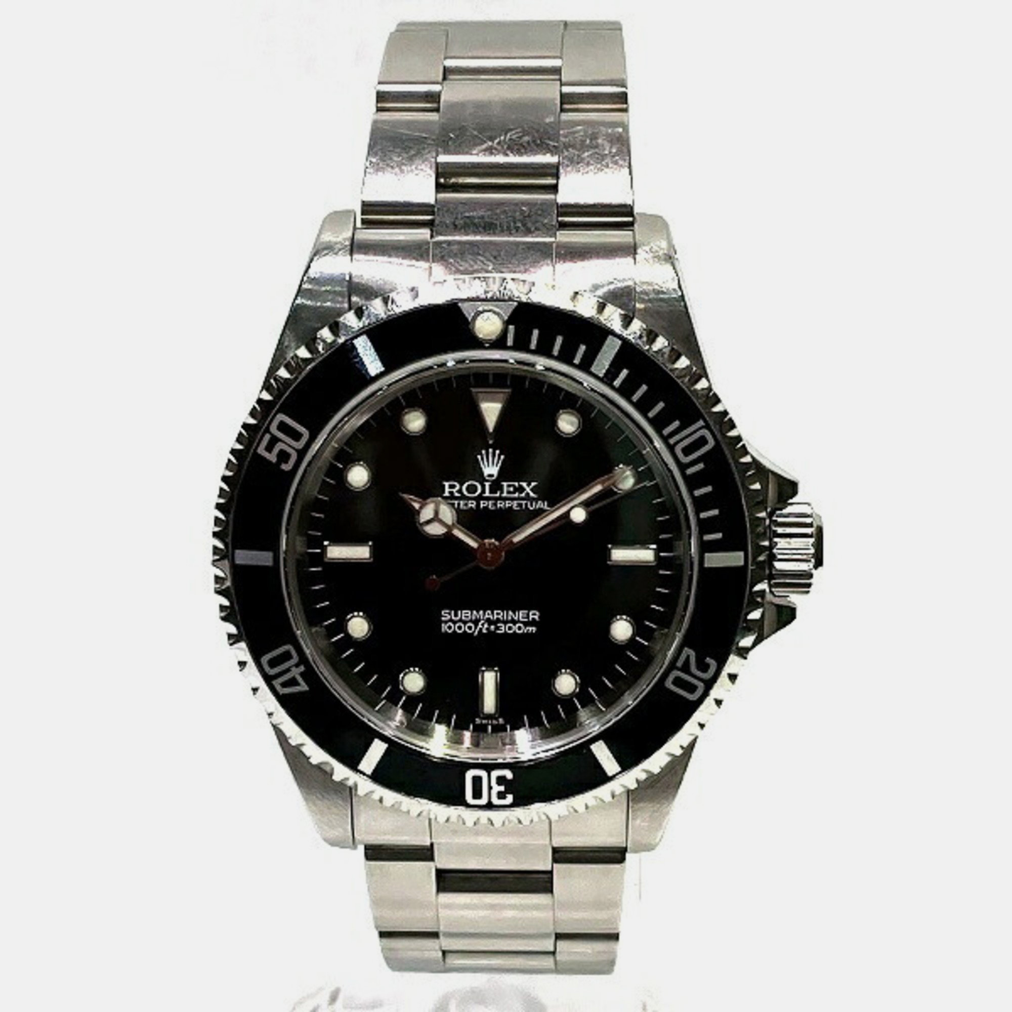 

Rolex Black Stainless Steel Submariner 14060 Men's Wristwatch