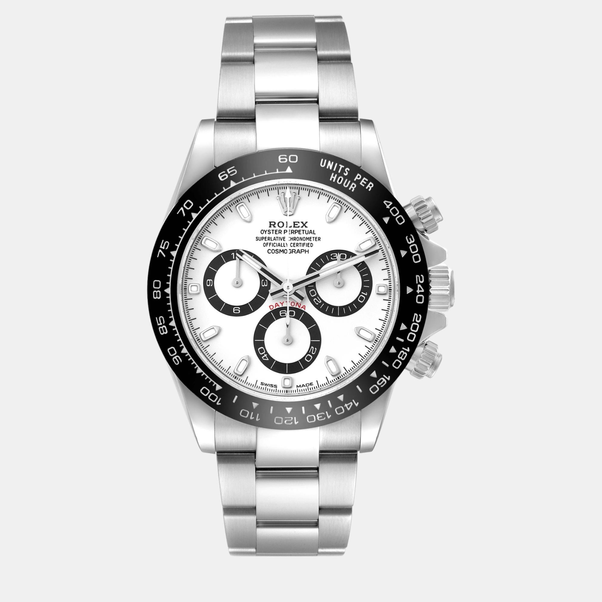 

Rolex Daytona Ceramic Bezel White Panda Dial Steel Men's Watch 40 mm