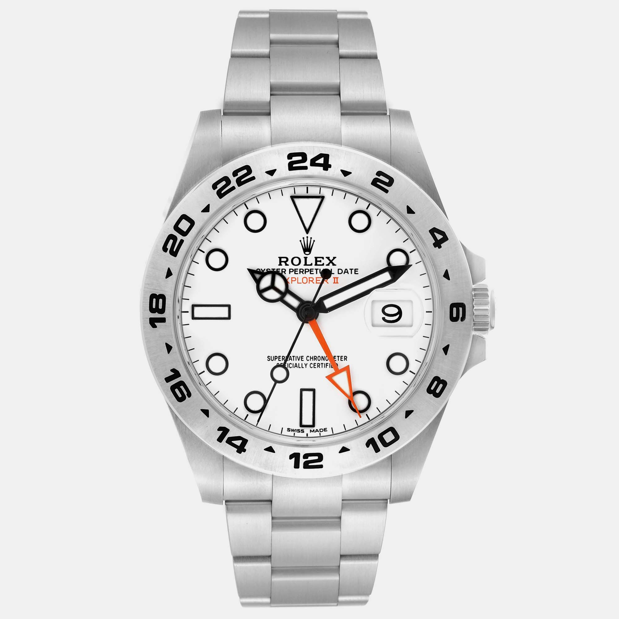 

Rolex Explorer II White Dial Orange Hand Steel Men's Watch 42 mm