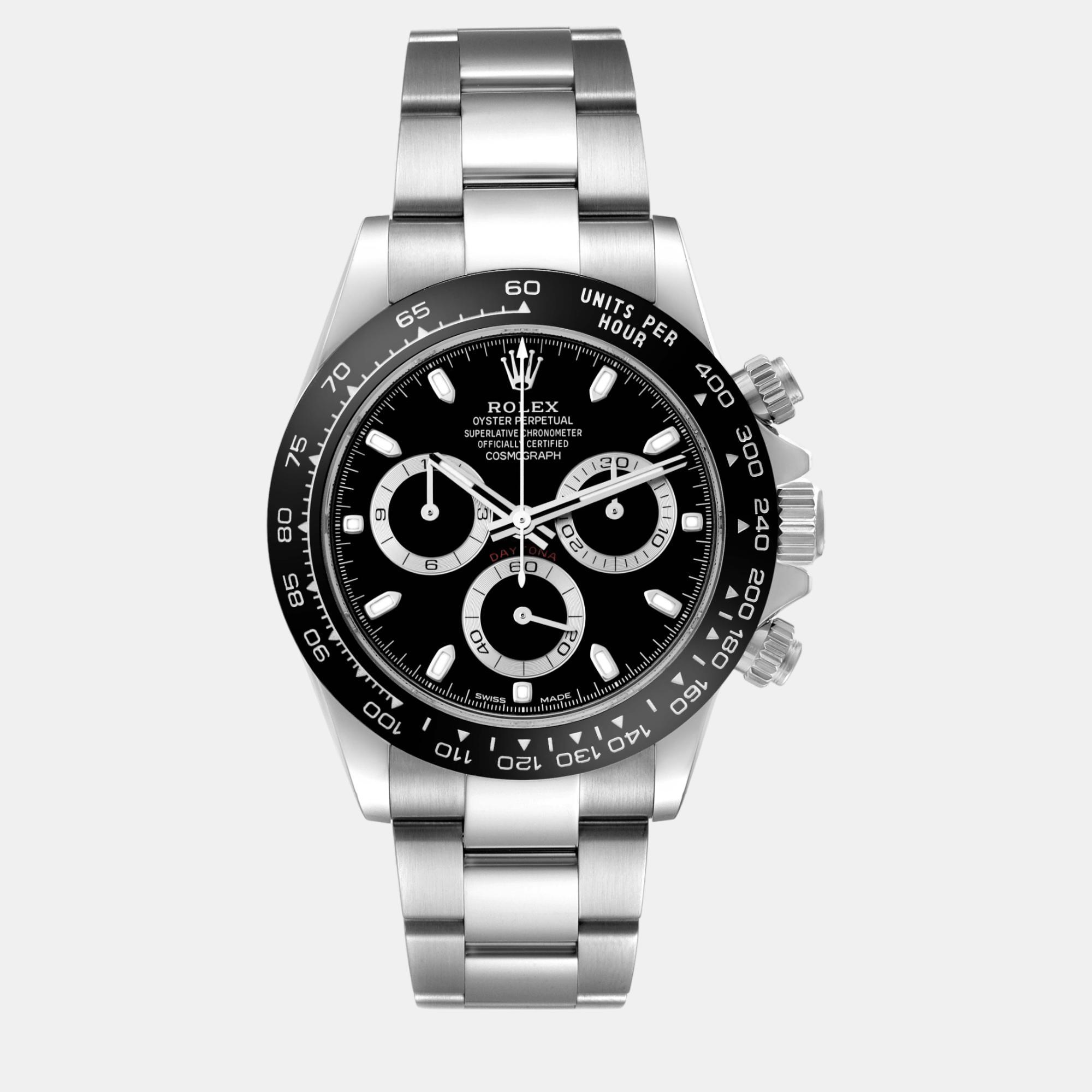 

Rolex Daytona Black Dial Steel Men's Watch 40 mm