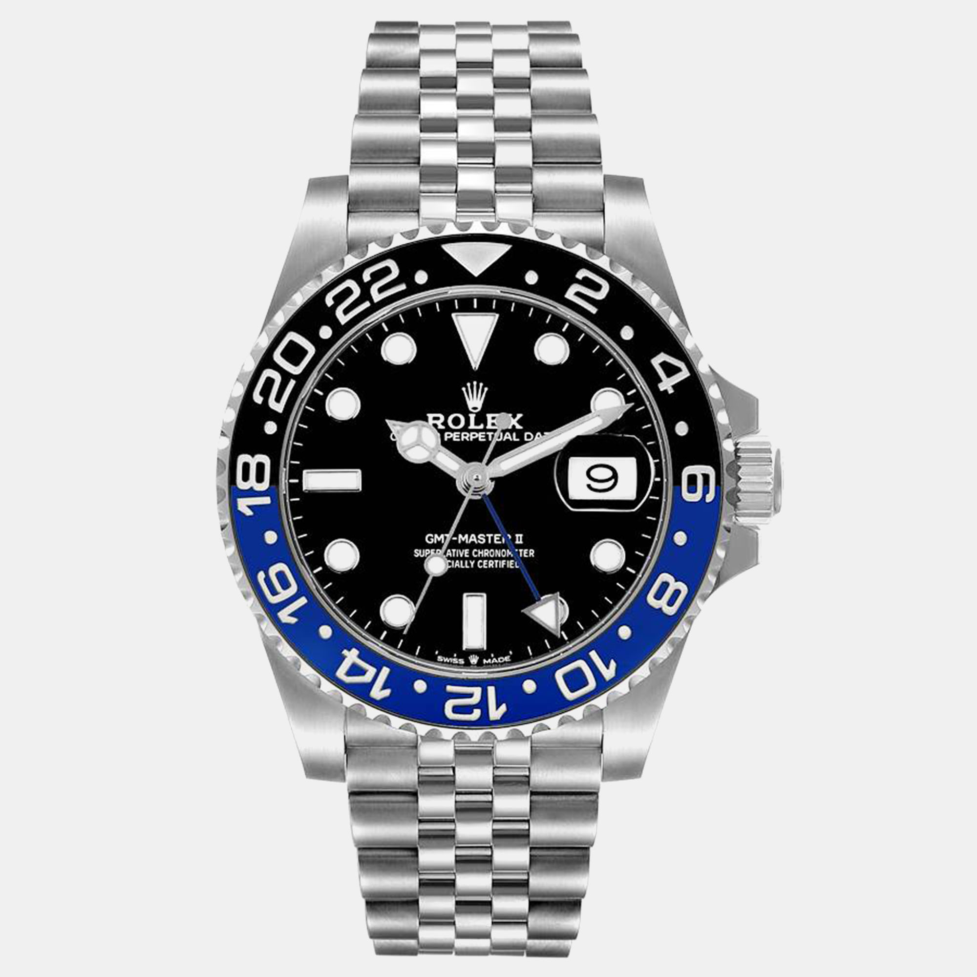 

Rolex GMT Master II Batgirl Black Blue Bezel Steel Men's Watch 40 mm