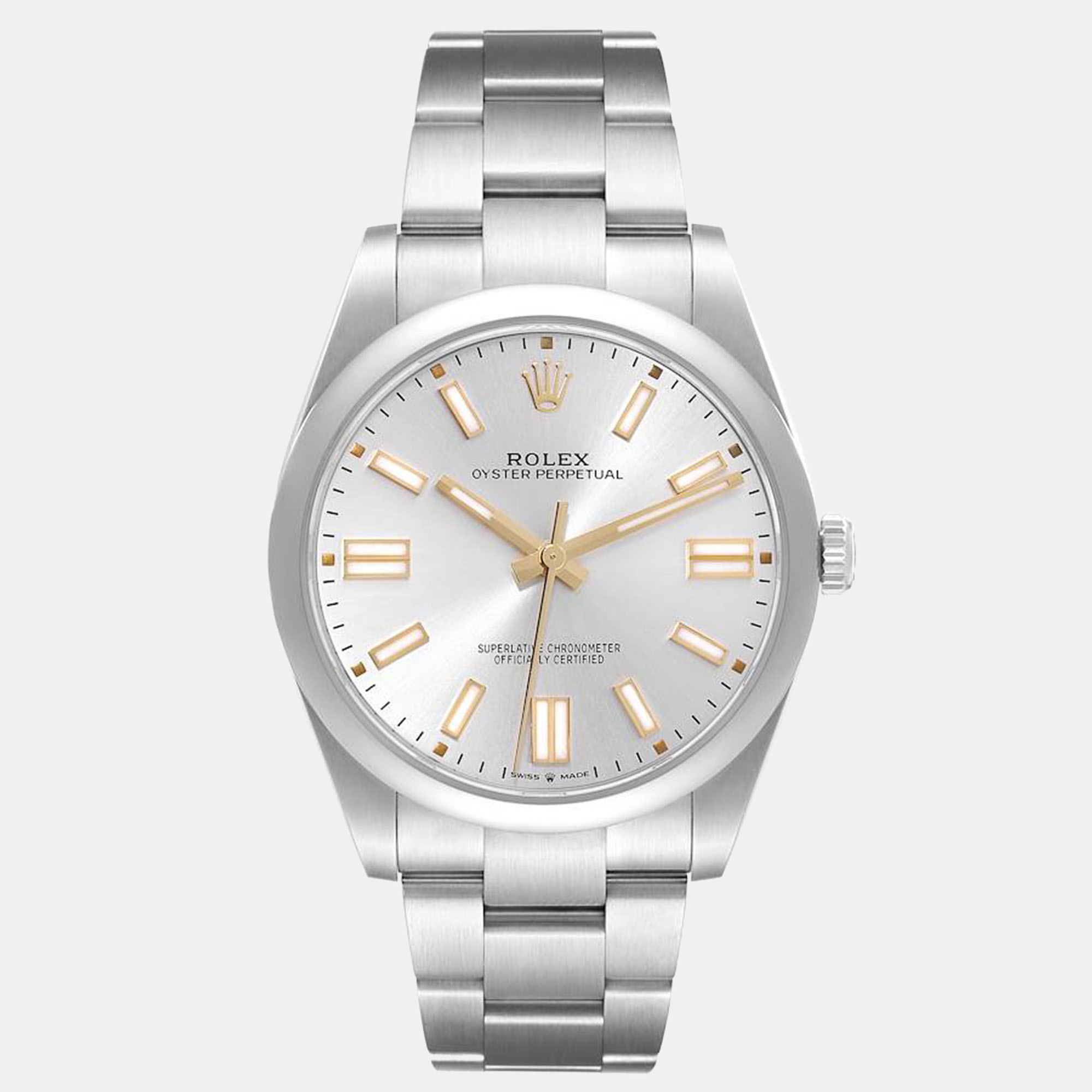 

Rolex Oyster Perpetual Silver Dial Steel Men's Watch 41 mm