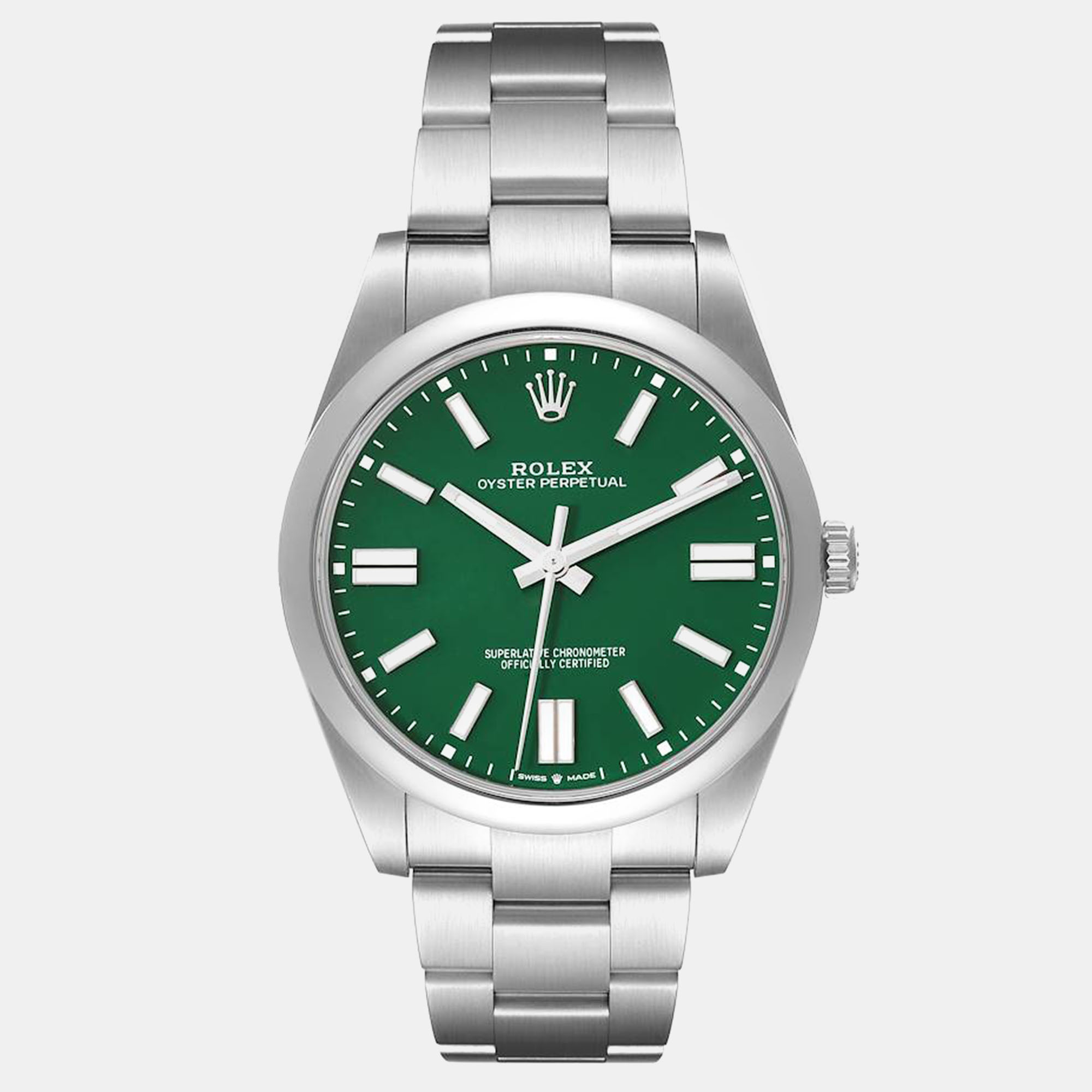 

Rolex Oyster Perpetual Green Dial Steel Men's Watch 41 mm