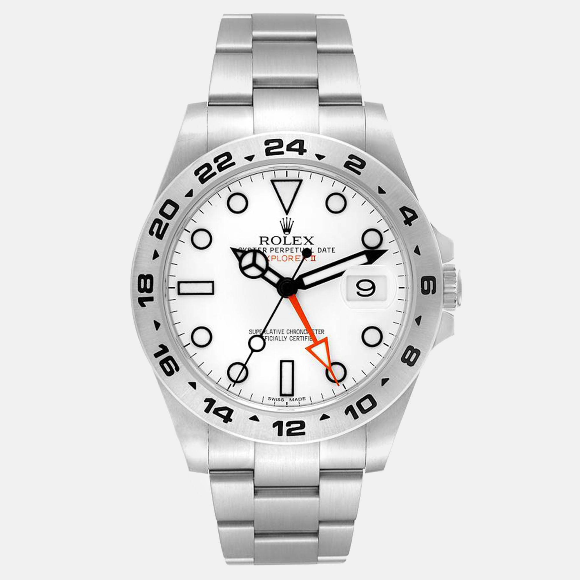 

Rolex Explorer II White Dial Orange Hand Steel Men's Watch 42 mm