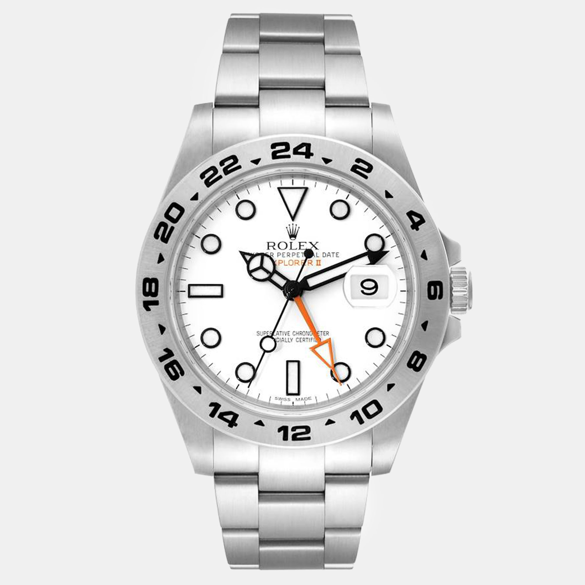 

Rolex Explorer II White Dial Orange Hand Steel Men's Watch 42 mm