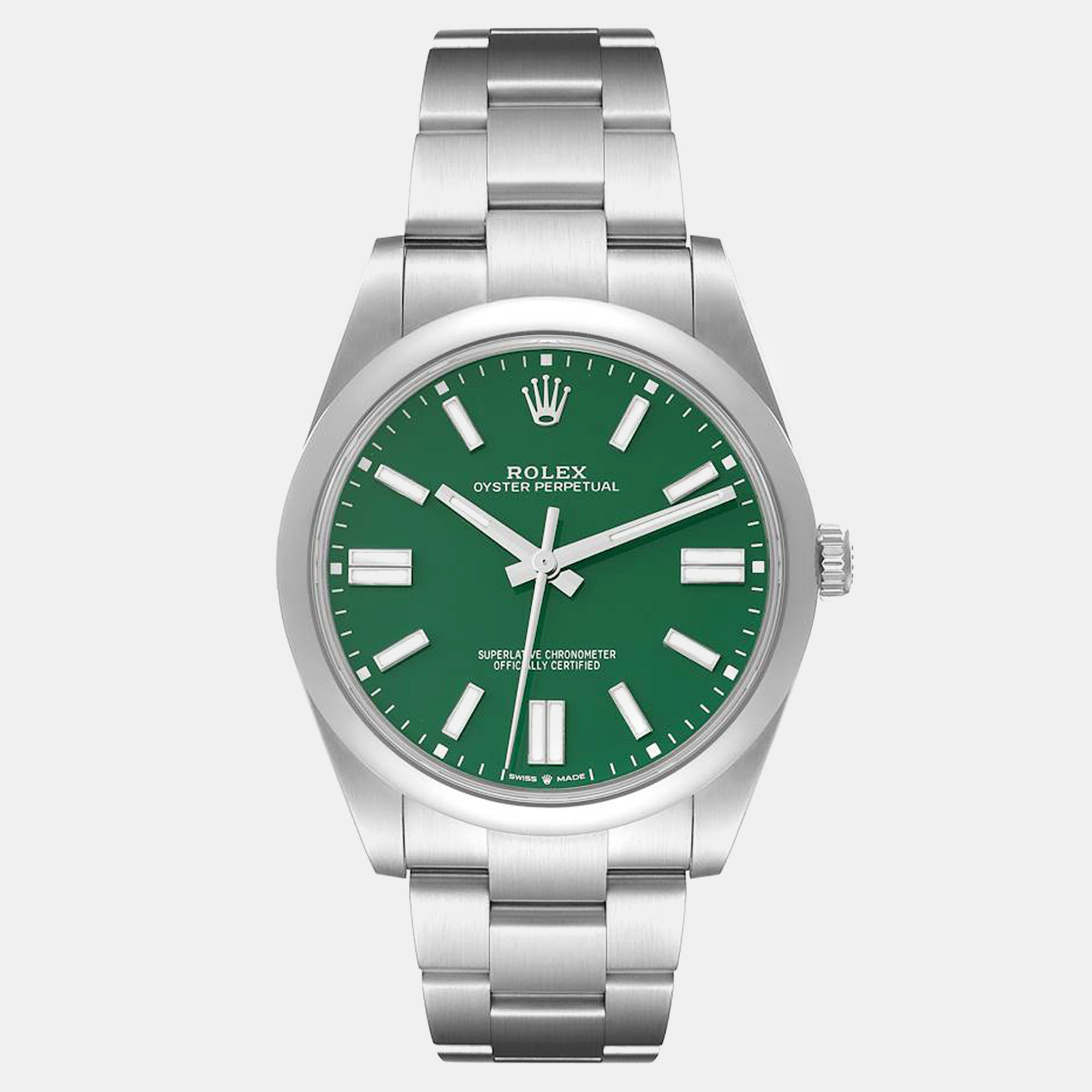 

Rolex Oyster Perpetual Green Dial Steel Men's Watch 41 mm