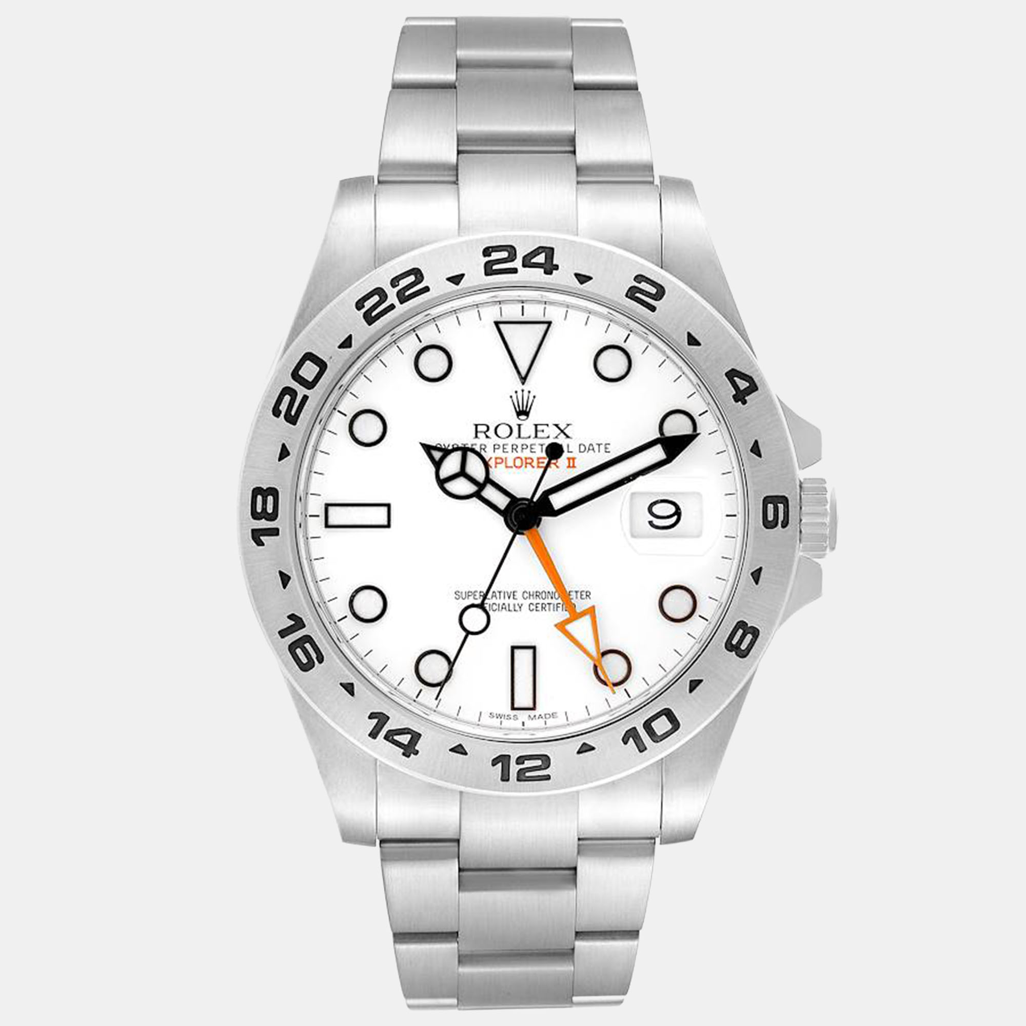 

Rolex Explorer II White Dial Orange Hand Steel Men's Watch 42 mm