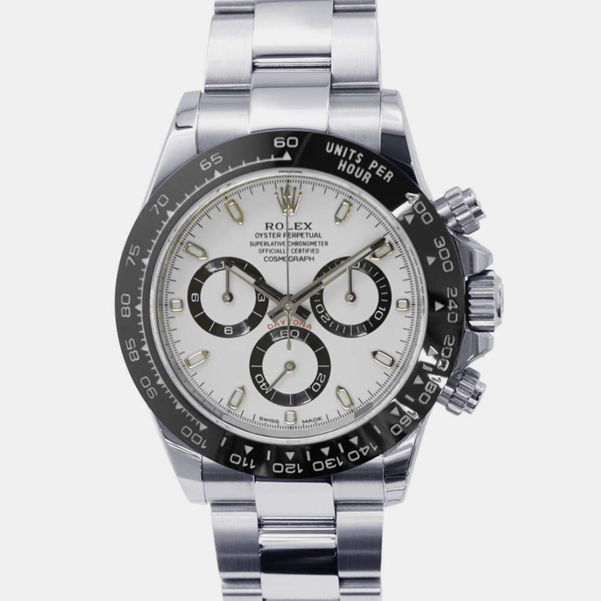 

Rolex White Stainless Steel Cosmograph Daytona 116500LN Automatic Men's Wristwatch 40 mm