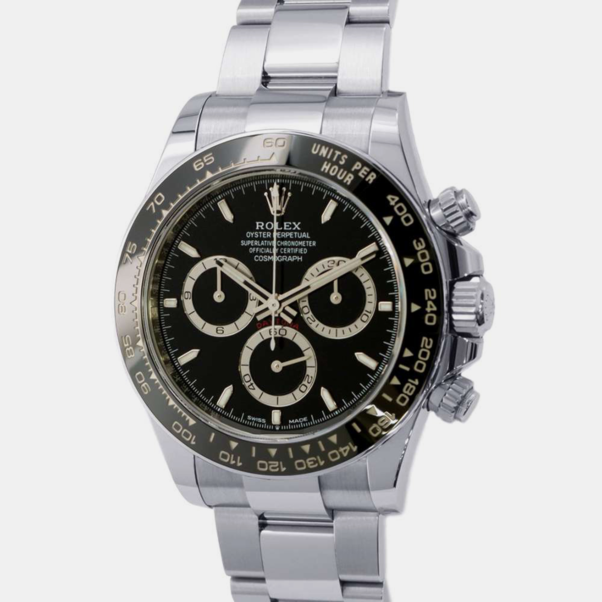 

Rolex Black Stainless Steel Cosmograph Daytona 126500LN Automatic Men's Wristwatch 40 mm