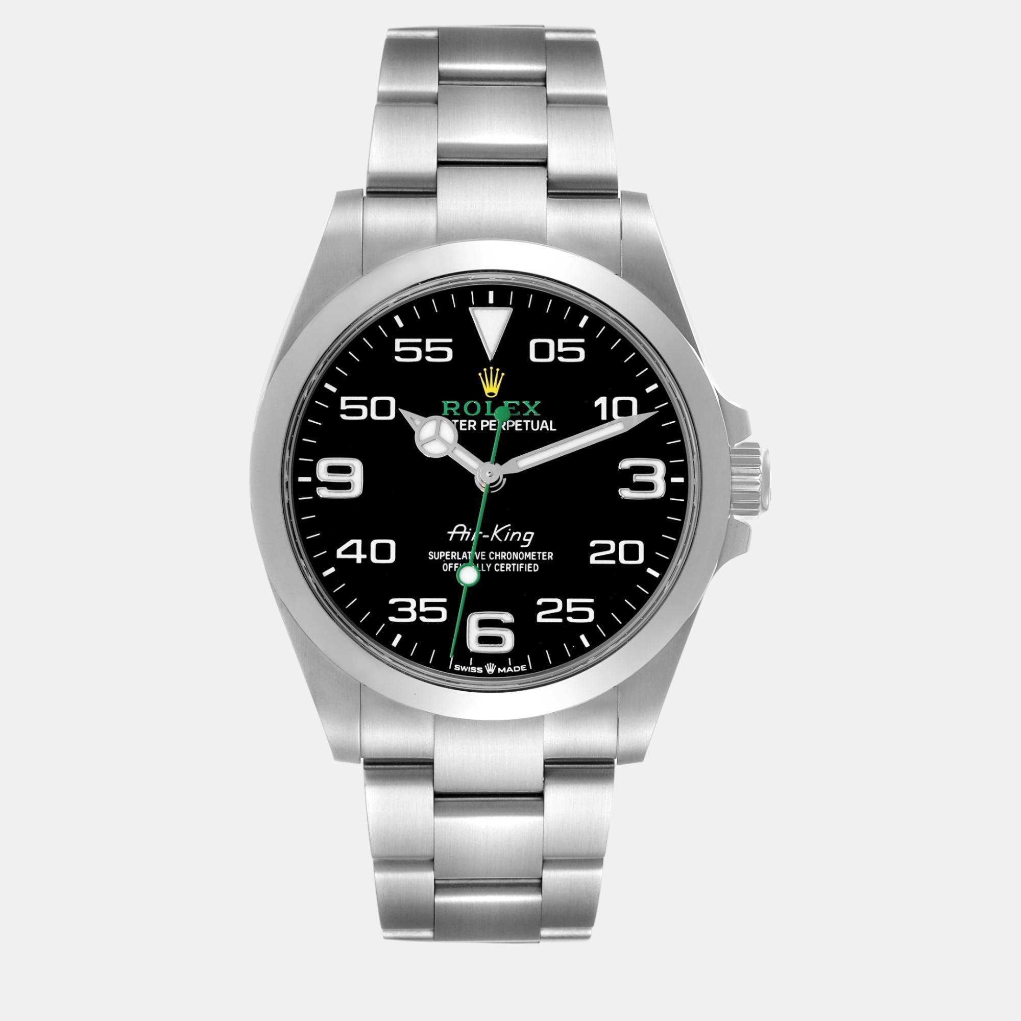 

Rolex Oyster Perpetual Air King Black Dial Steel Mens Watch