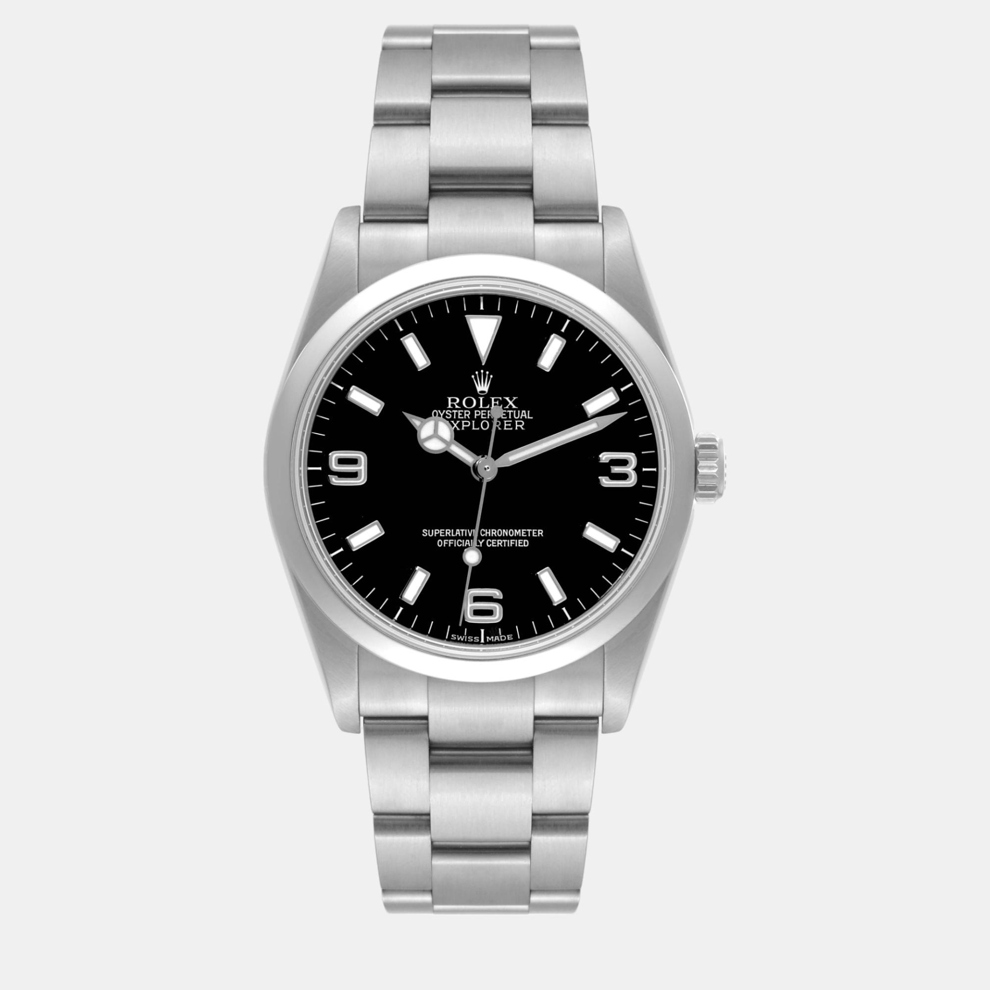 

Rolex Explorer I Black Dial Steel Mens Watch