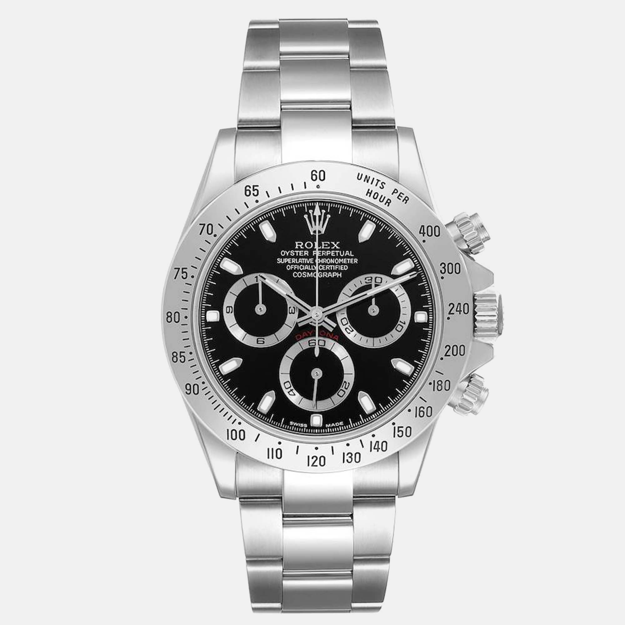 

Rolex Daytona Chronograph Black Dial Steel Men's Watch 40 mm