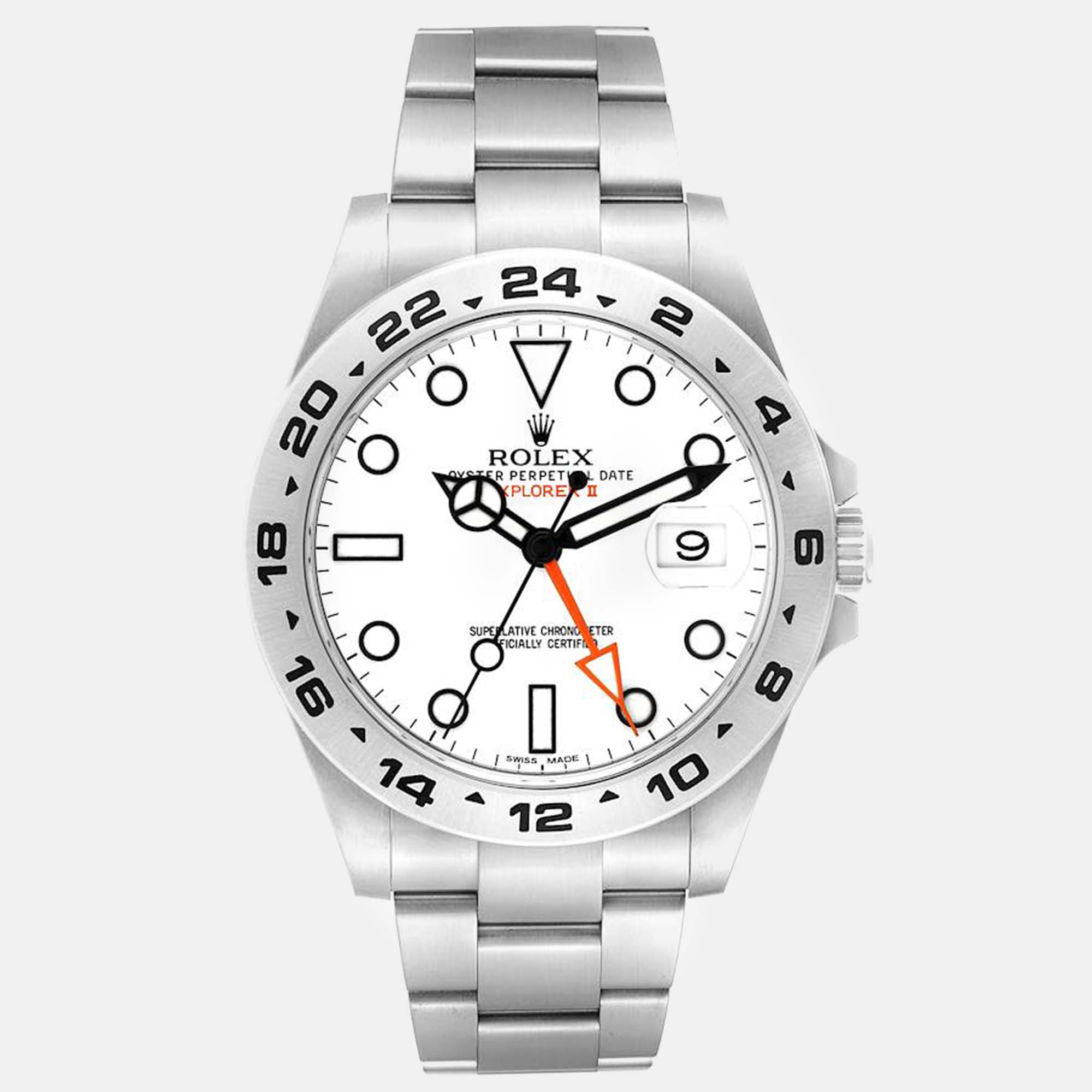 

Rolex Explorer II White Dial Orange Hand Steel Men's Watch 42 mm