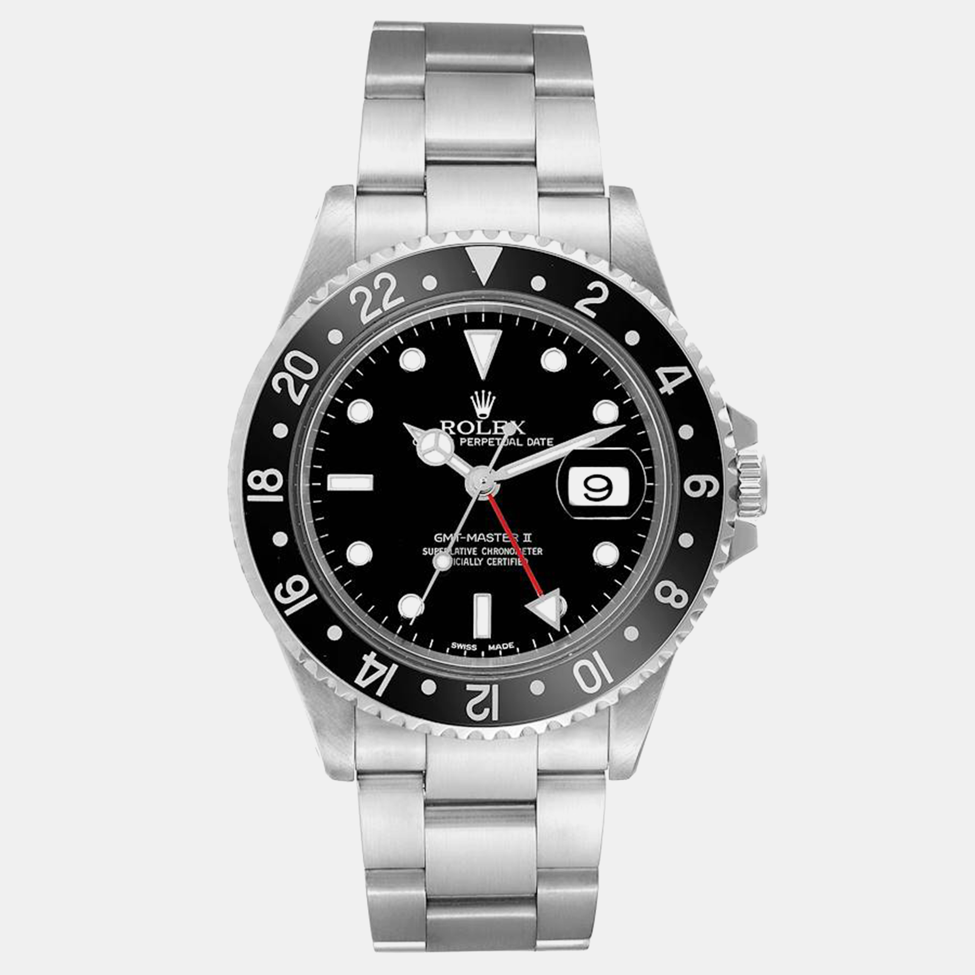 

Rolex GMT Master II Black Bezel Dial Steel Men's Watch 40 mm