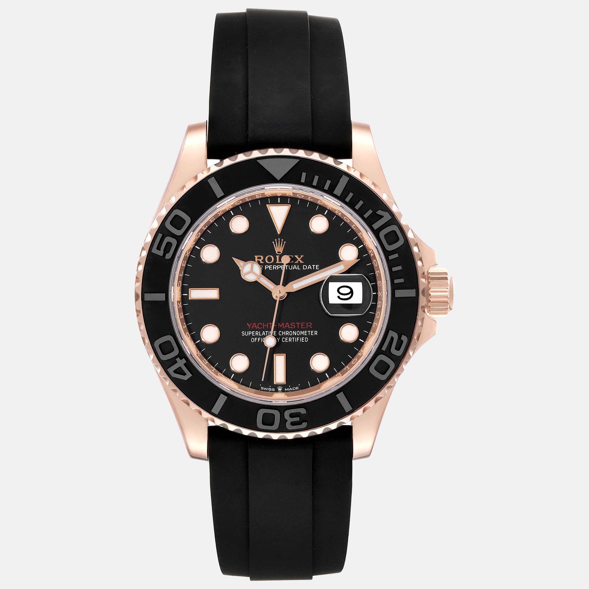 

Rolex Yachtmaster Rose Gold Oysterflex Men's Watch 40 mm, Black