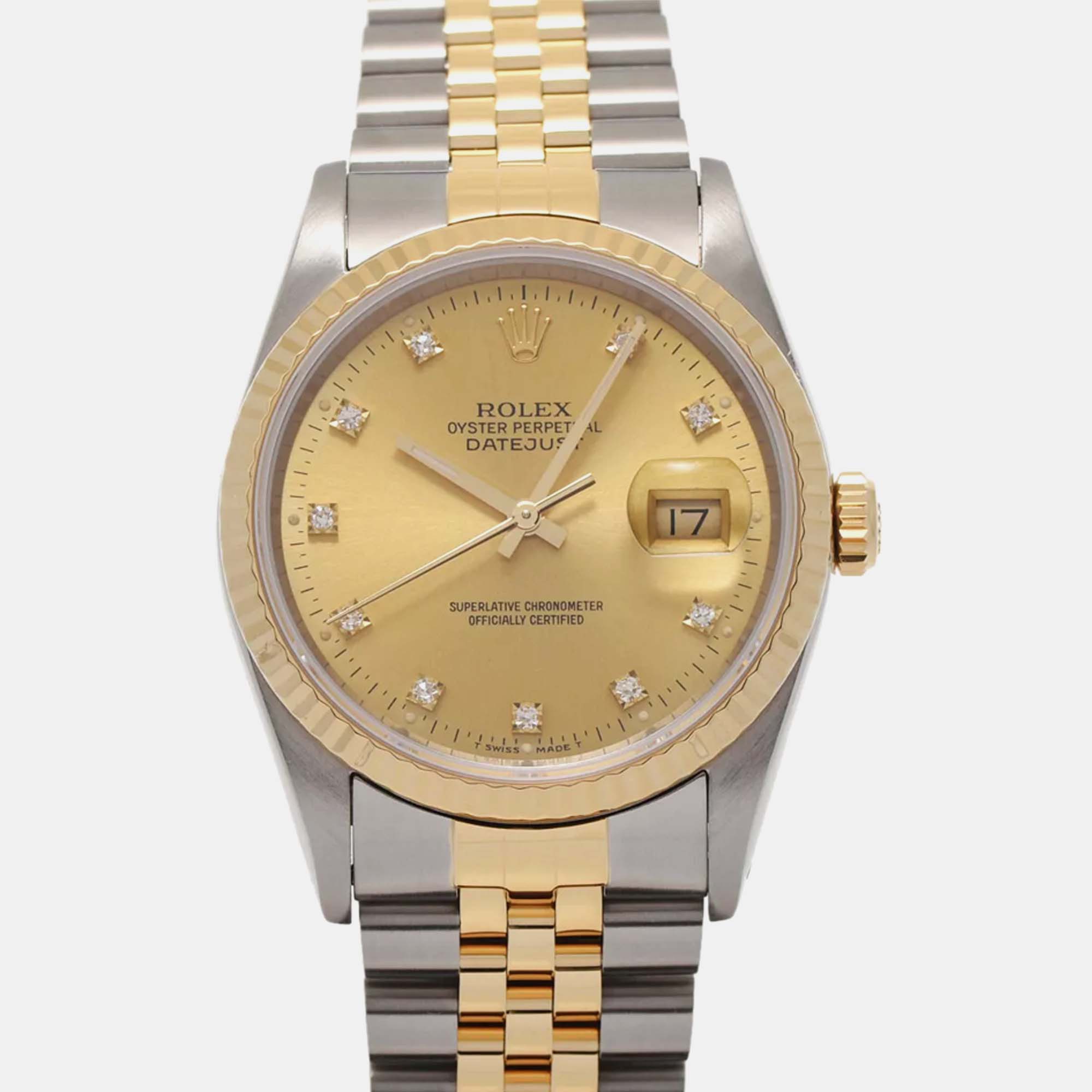 

Rolex Champagne Diamond, Gold