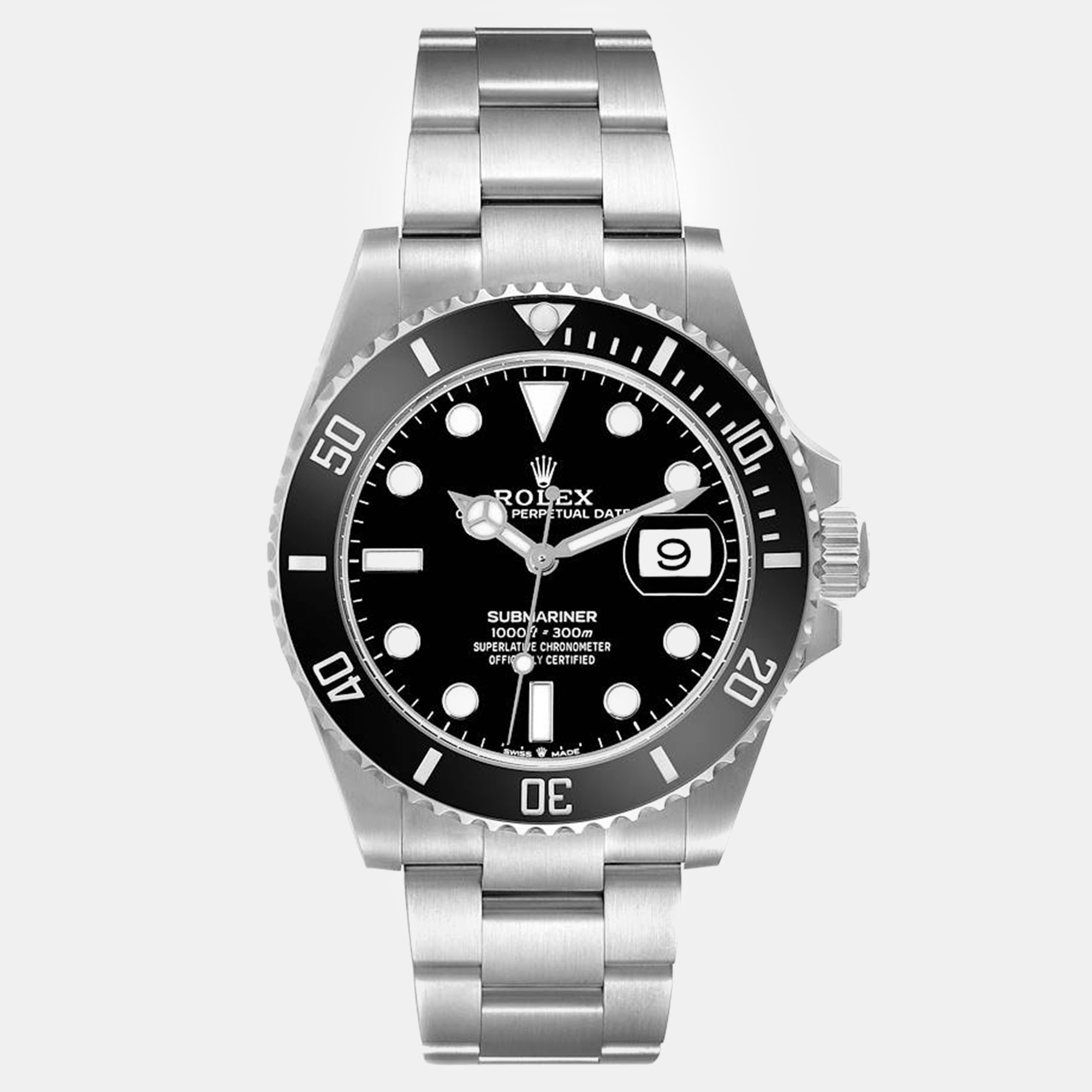 

Rolex Submariner Black Dial Ceramic Bezel Steel Men's Watch 41 mm