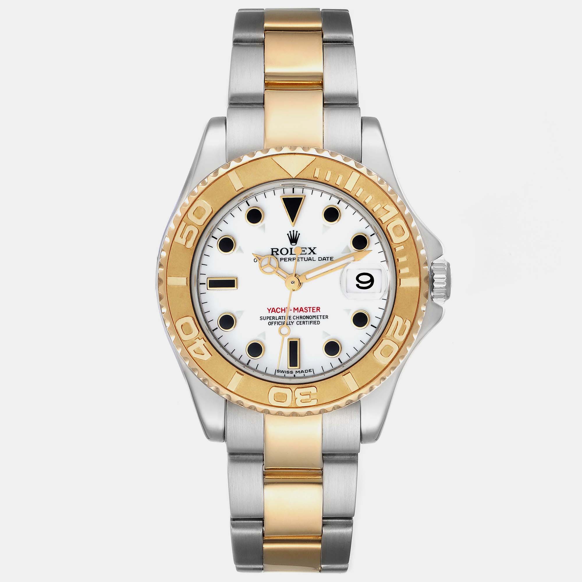 

Rolex Yachtmaster Midsize Steel Yellow Gold Men's Watch 35 mm, White