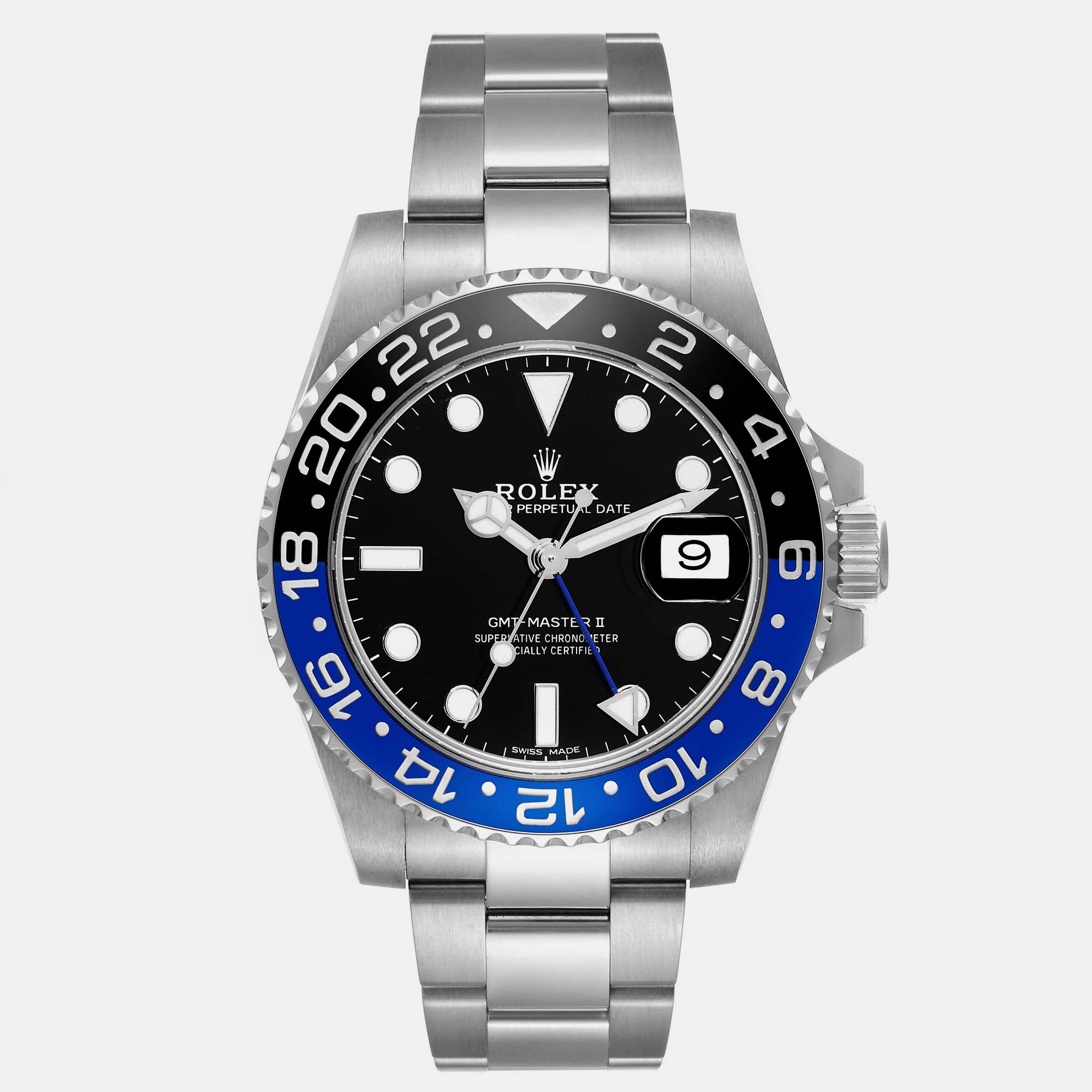 

Rolex GMT Master II Black Blue Batman Bezel Steel Men's Watch 40.0 mm