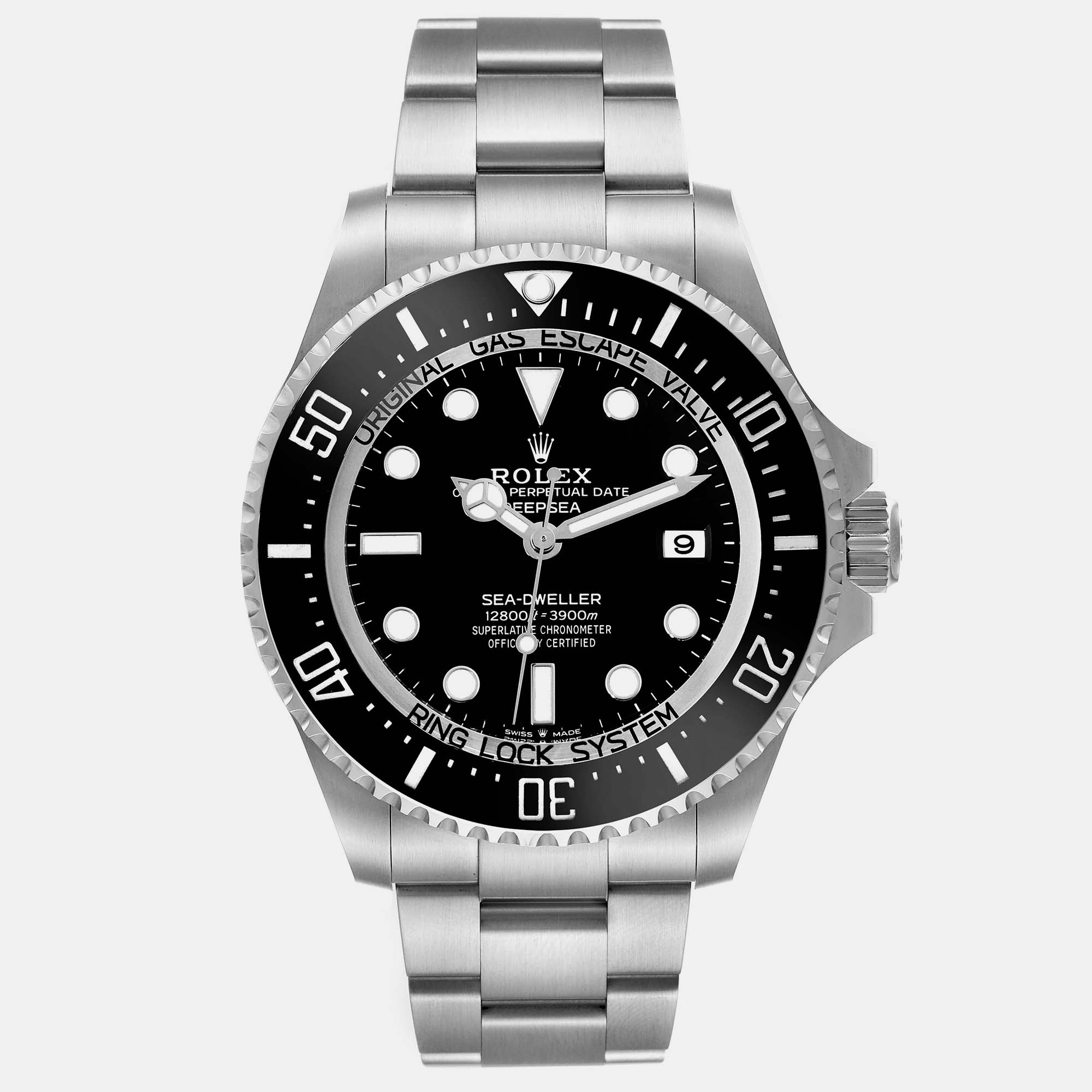 Pre-owned Rolex Seadweller Deepsea 44 Black Dial Steel Mens Watch 136660