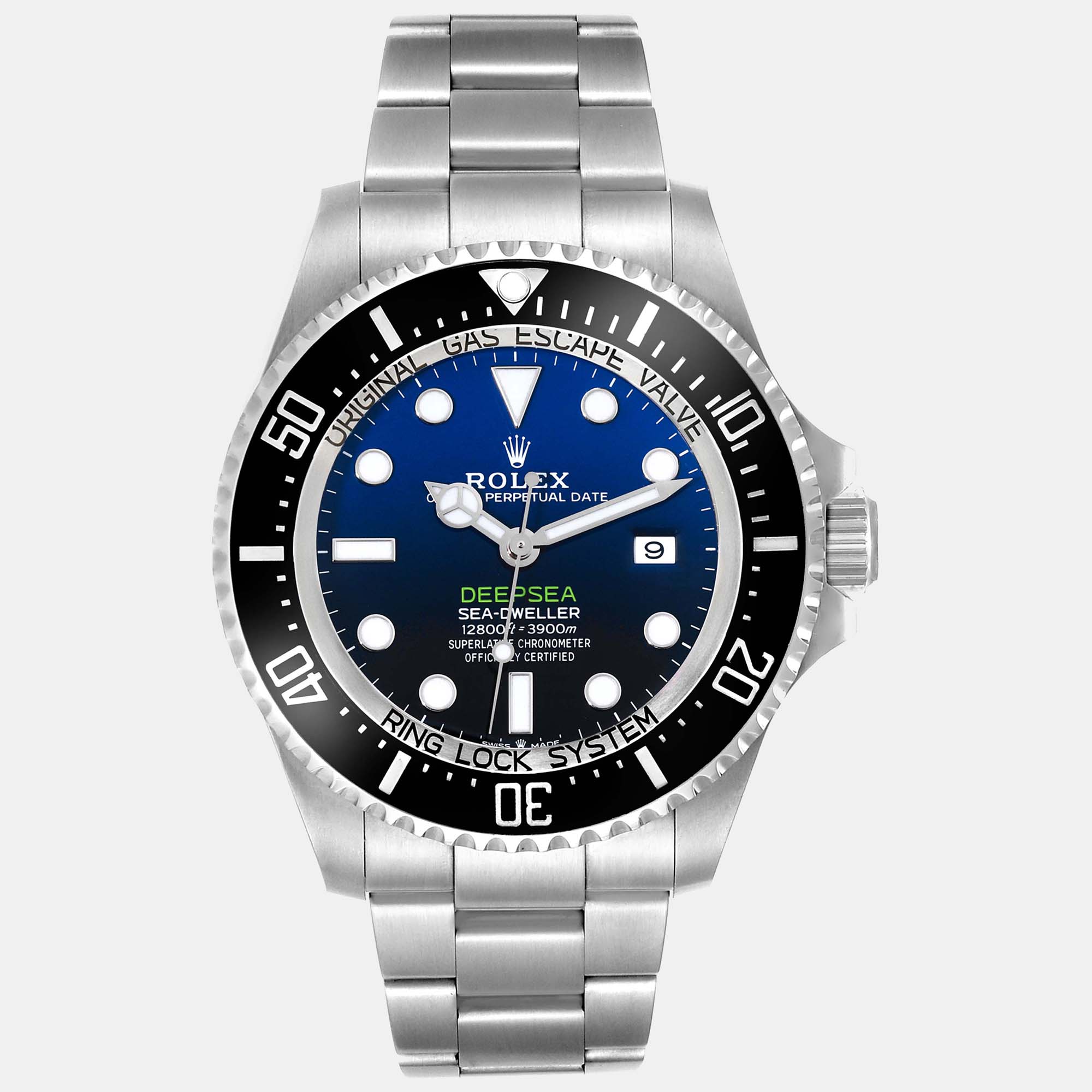 

Rolex Seadweller Deepsea 44 Cameron D-Blue Dial Steel Mens Watch 126660, Black