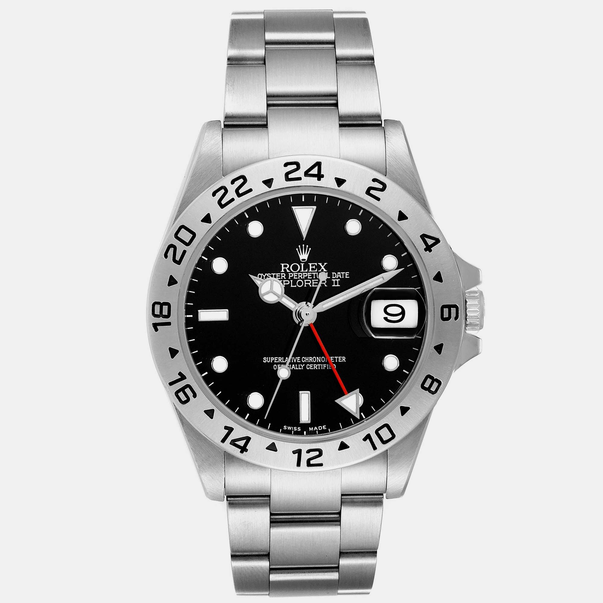 

Rolex Explorer II Black Dial Steel Mens Watch 16570 40 mm