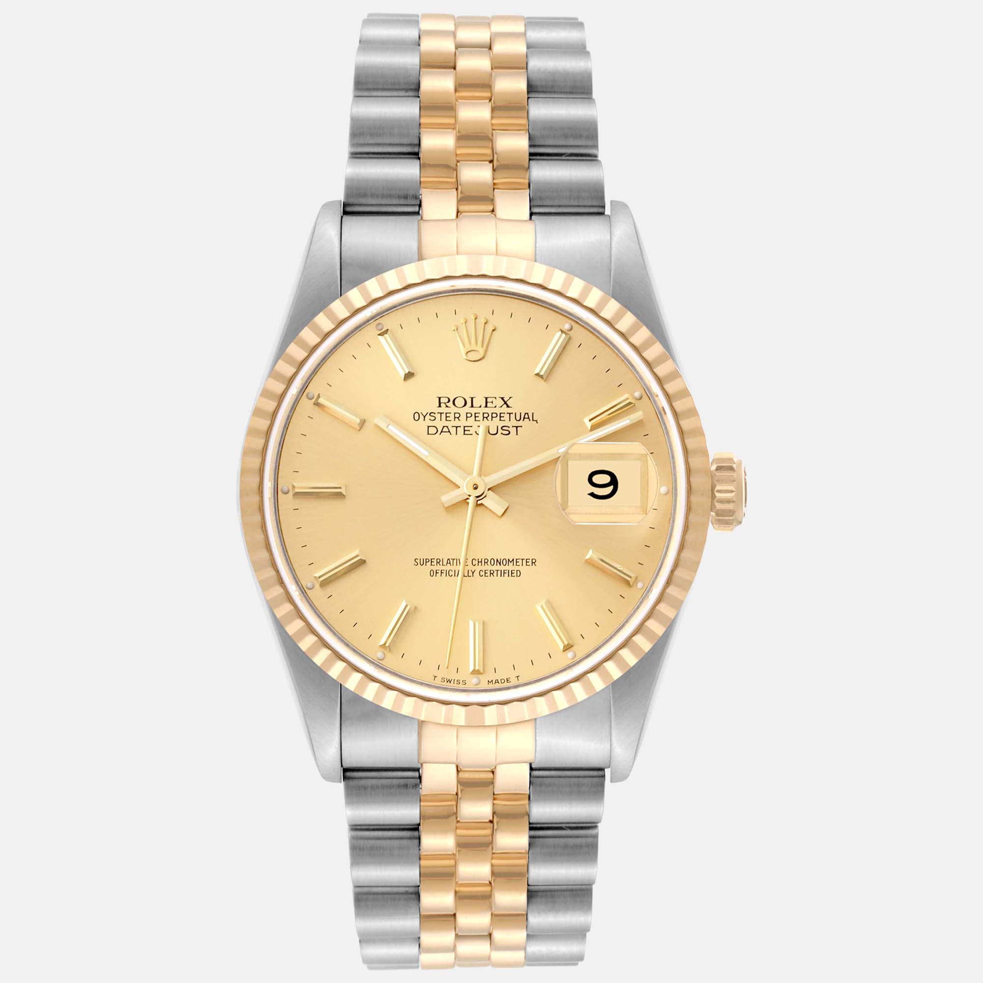 

Rolex Datejust Steel Yellow Gold Champagne Dial Men's Watch