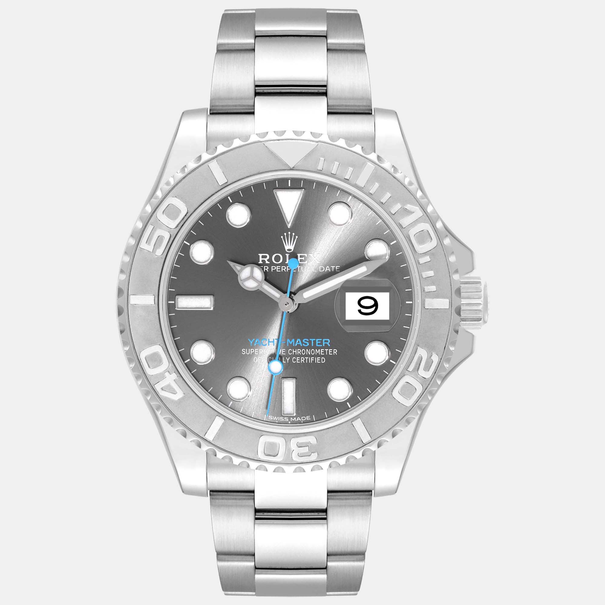 

Rolex Yachtmaster Rhodium Dial Steel Platinum Men's Watch 116622 40 mm, Grey
