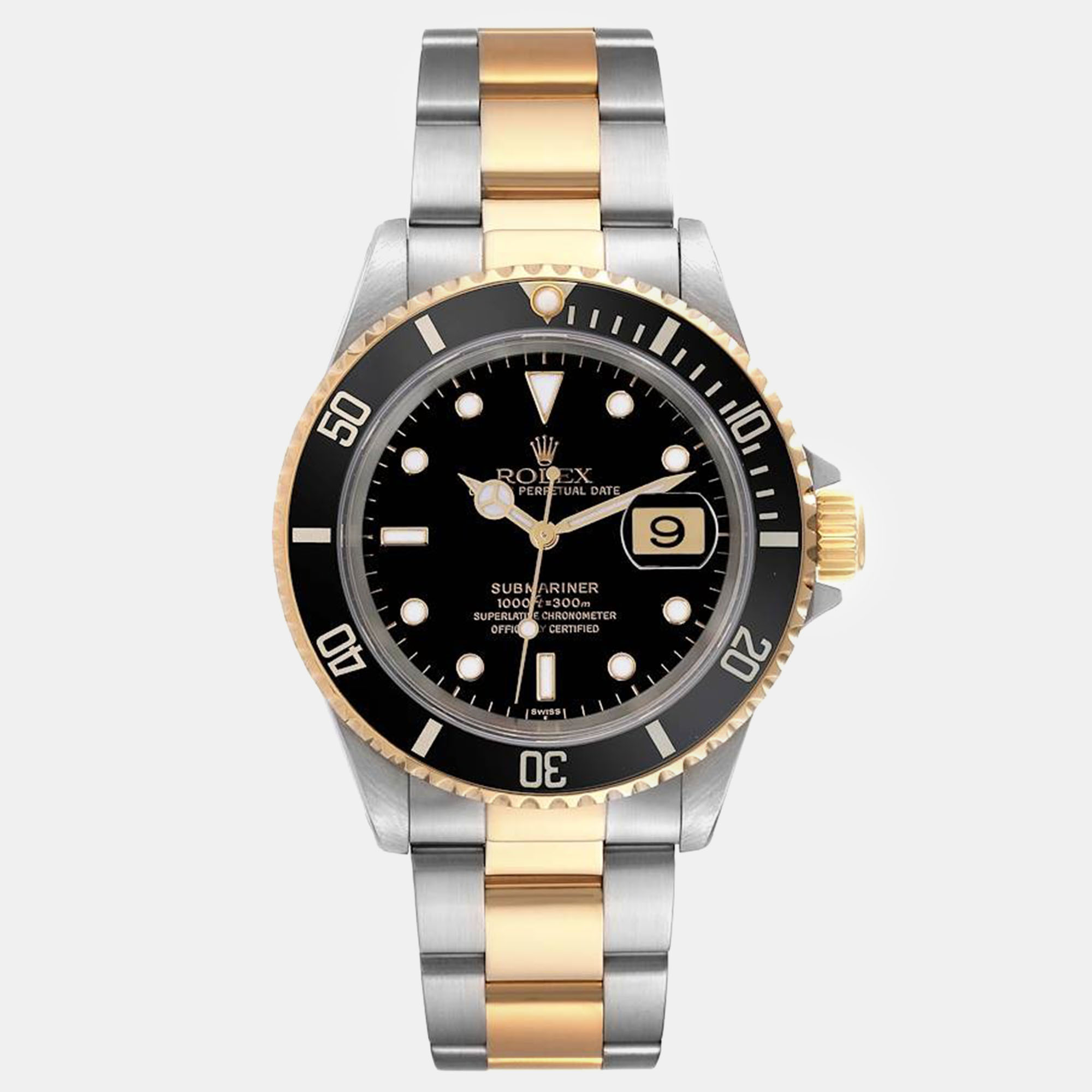 

Rolex Submariner Steel Yellow Gold Black Dial Men's Watch 16613 40 mm