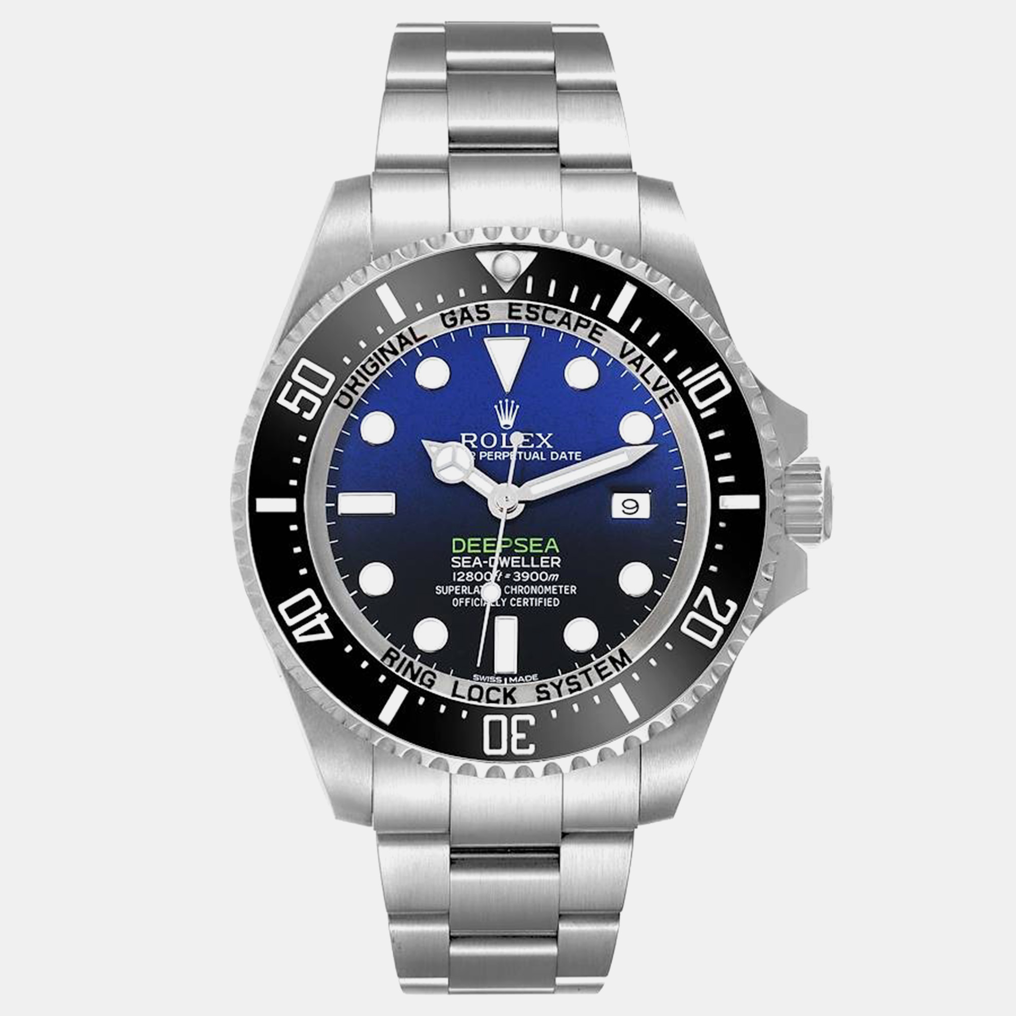 

Rolex Seadweller Deepsea Cameron D-Blue Steel Mens Watch 116660 44 mm, Black