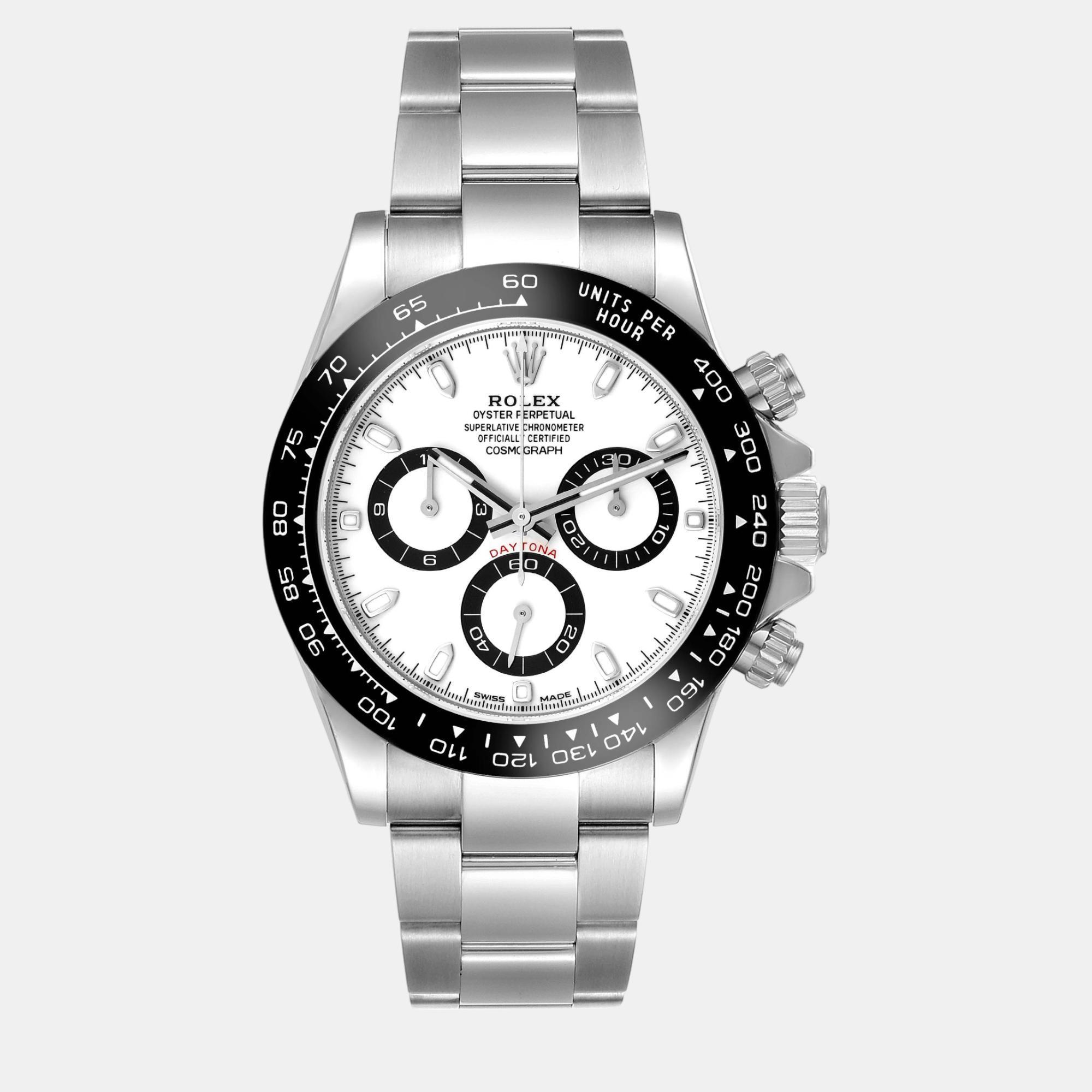 

Rolex Daytona Ceramic Bezel White Panda Dial Steel Men's Watch 116500 40 mm