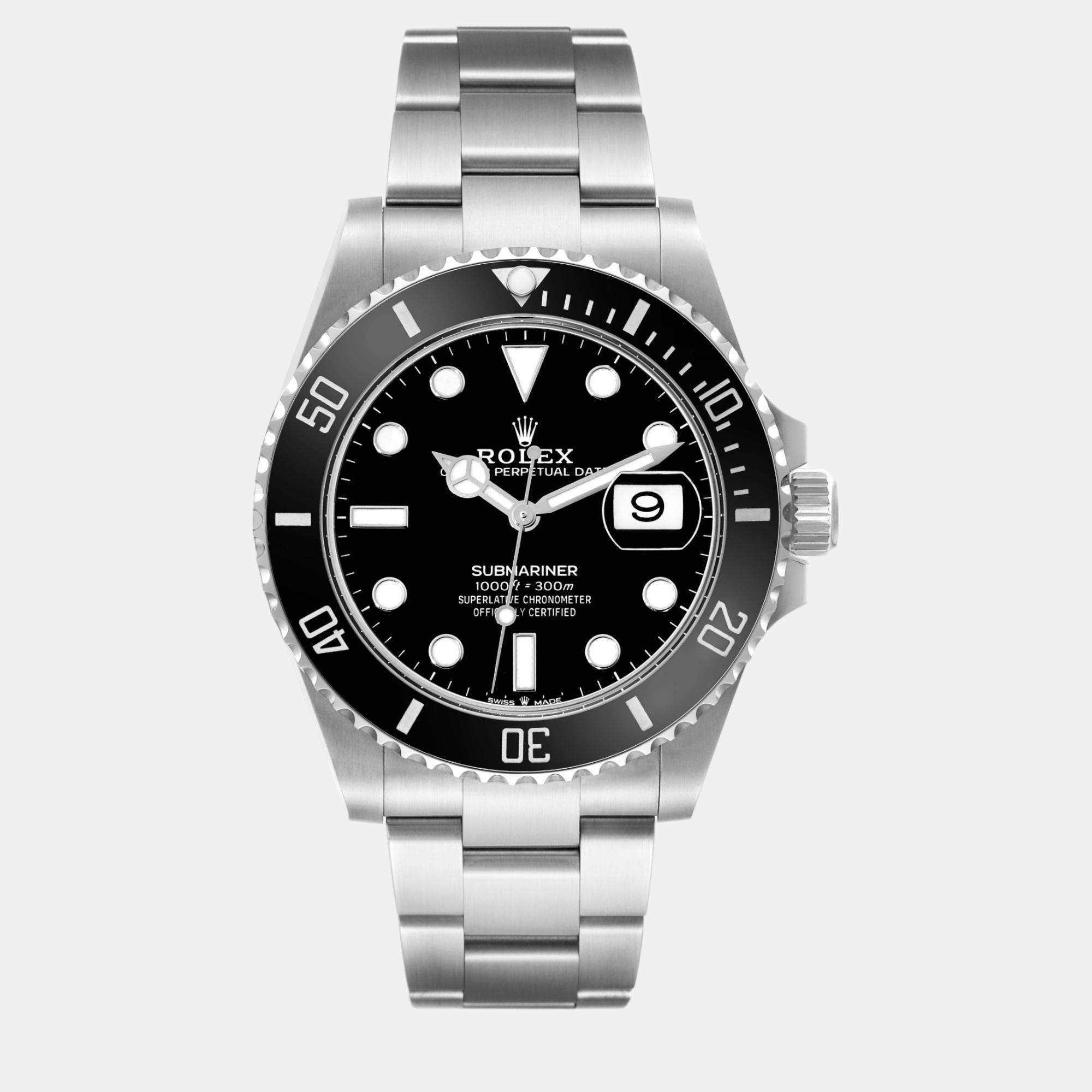 

Rolex Submariner Black Dial Ceramic Bezel Steel Men's Watch 126610 41 mm