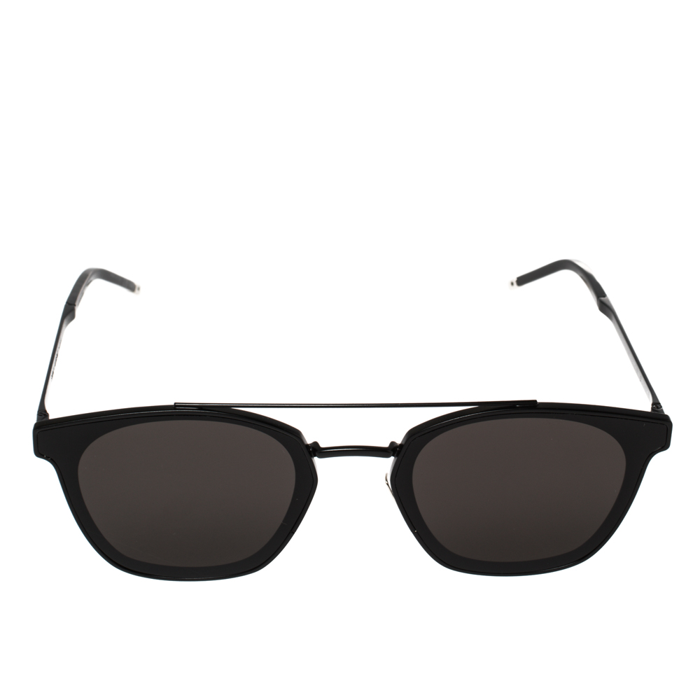 

Saint Laurent Black/Grey SL28 Aviator Sunglasses, Blue