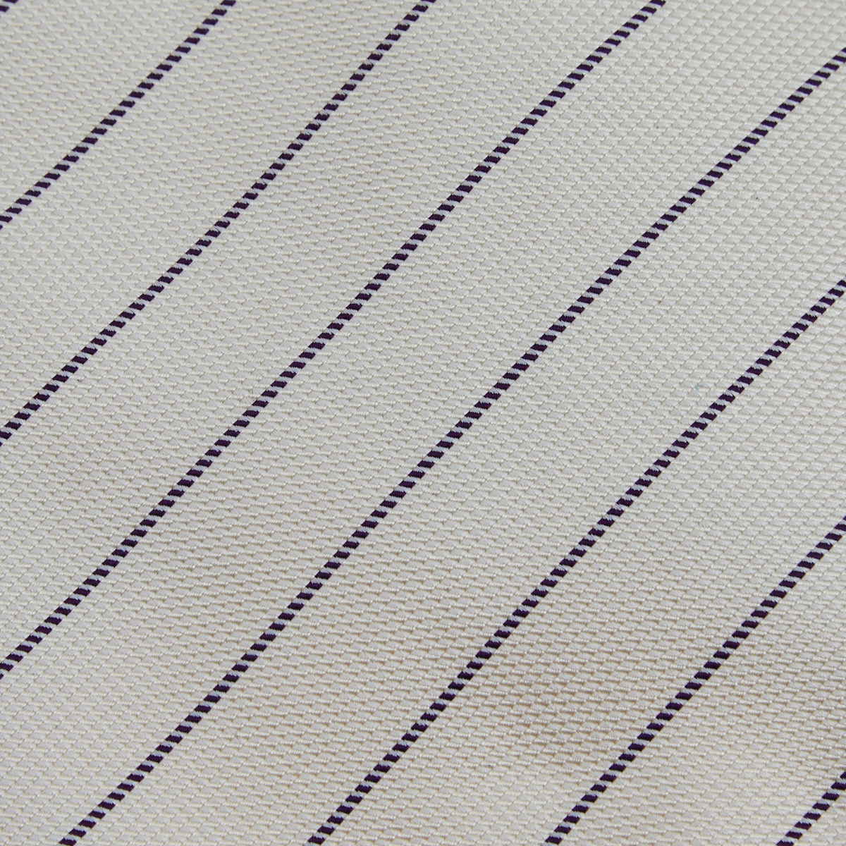 

Yves Saint Laurent Rive Gauche Cream Striped Silk Tie