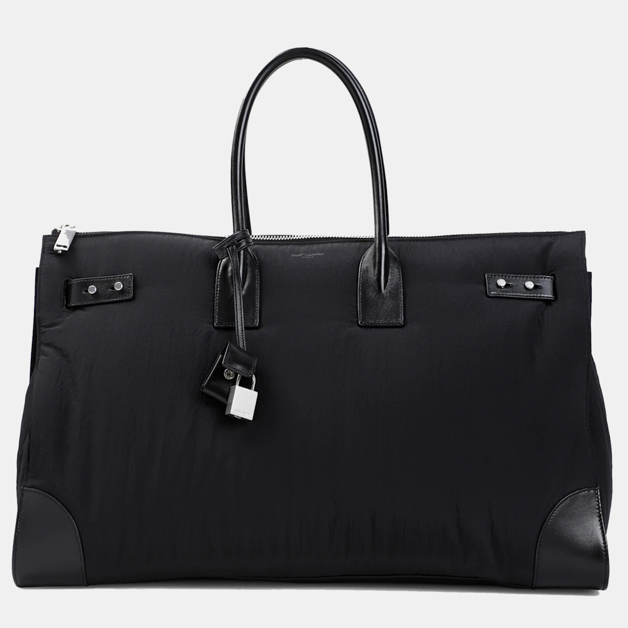 

Saint Laurent Black Nylon and Leather Sac De Jour Duffle Bag