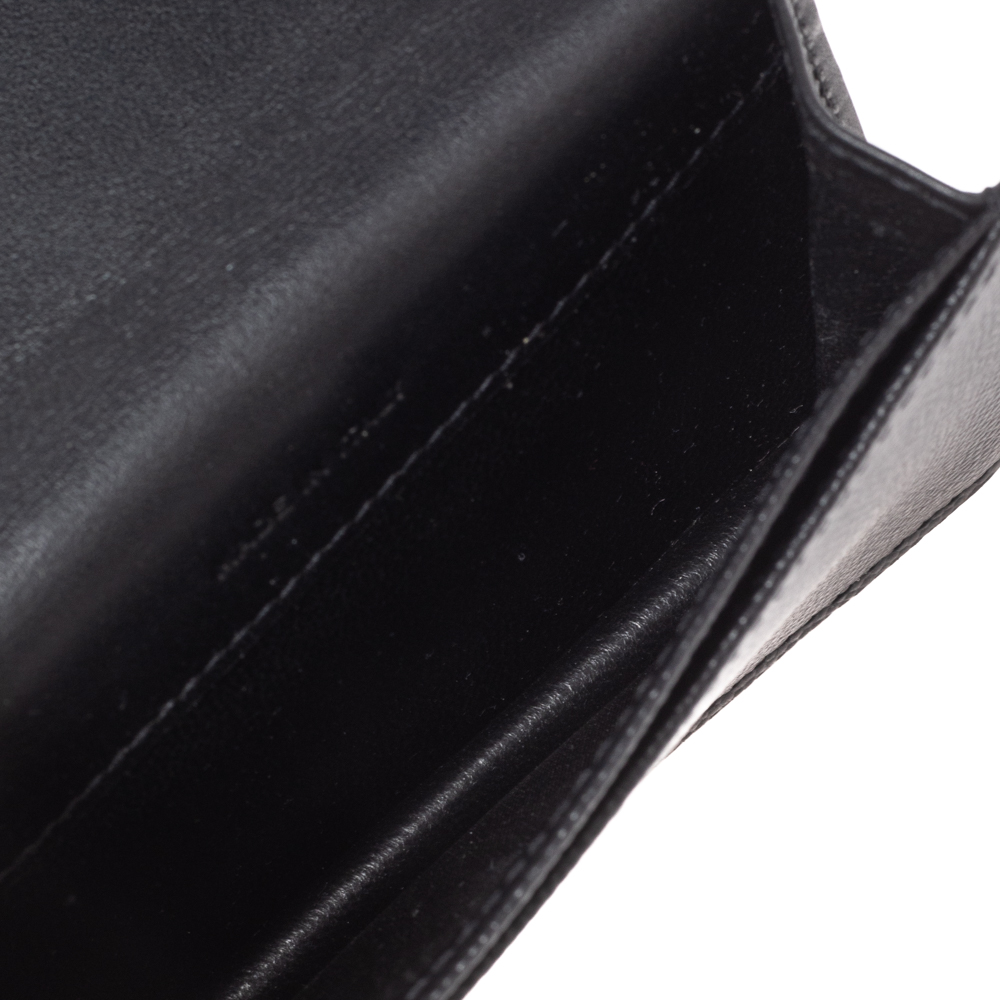 

Saint Laurent Black Textured Leather Business Card Holder
