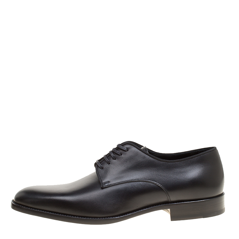 

Saint Laurent Paris Black Leather Montaigne Lace Up Derby Size