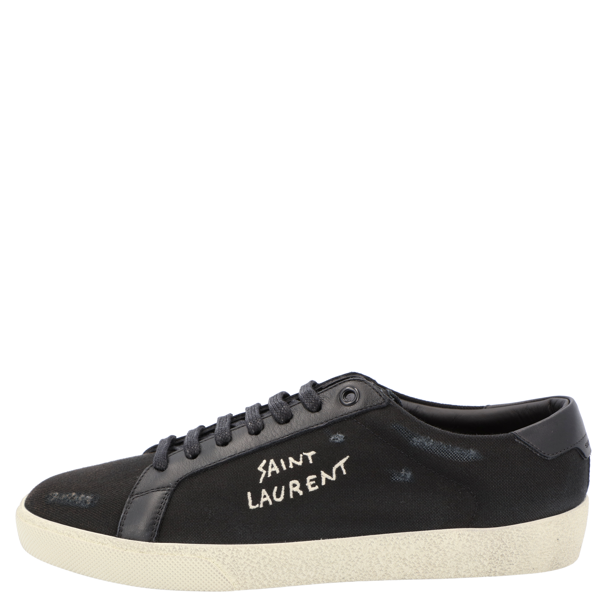 

Saint Laurent Black Canvas/Leather Court Classic Sneakers Size EU