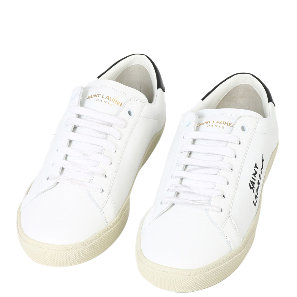 

Saint Laurent White/Black Court Classic Sneakers Size
