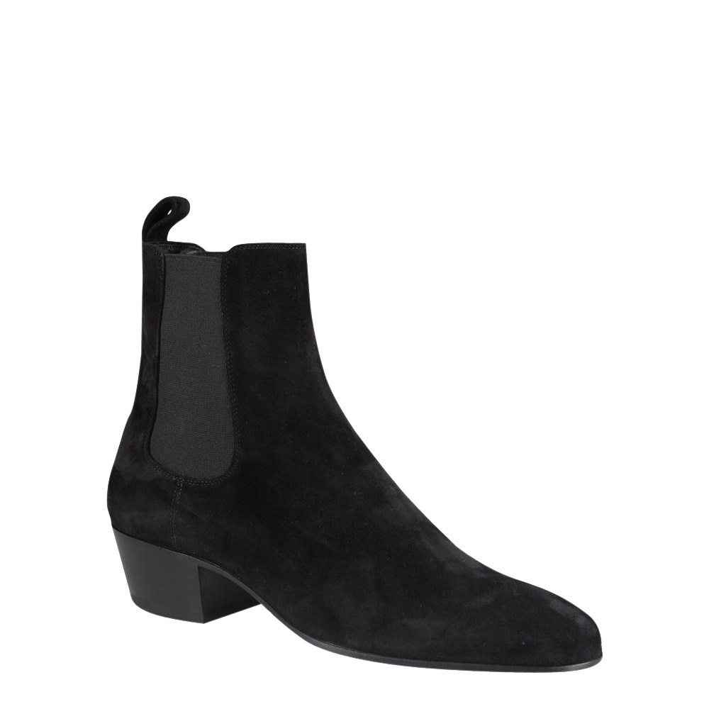 

Saint Laurent Paris Black Suede/Leather Chelsea Boots Size