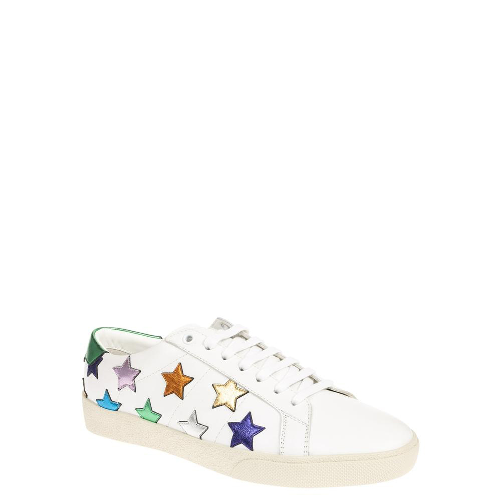 

Saint Laurent Paris Metallic California Stars Court Classic SL/06 Sneaker Size EU, Multicolor