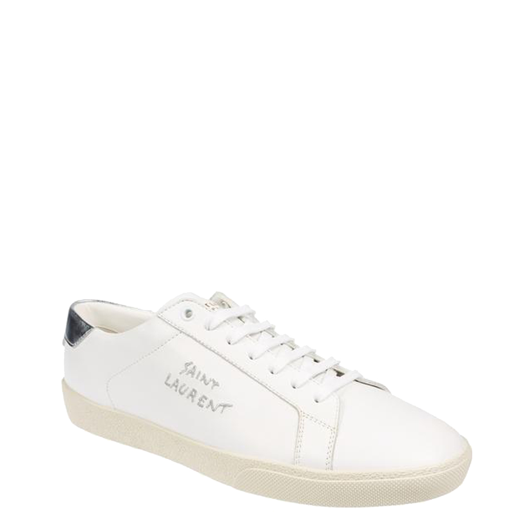 

Saint Laurent Paris White/Silver Court Classic SL/06 Sneaker Size EU