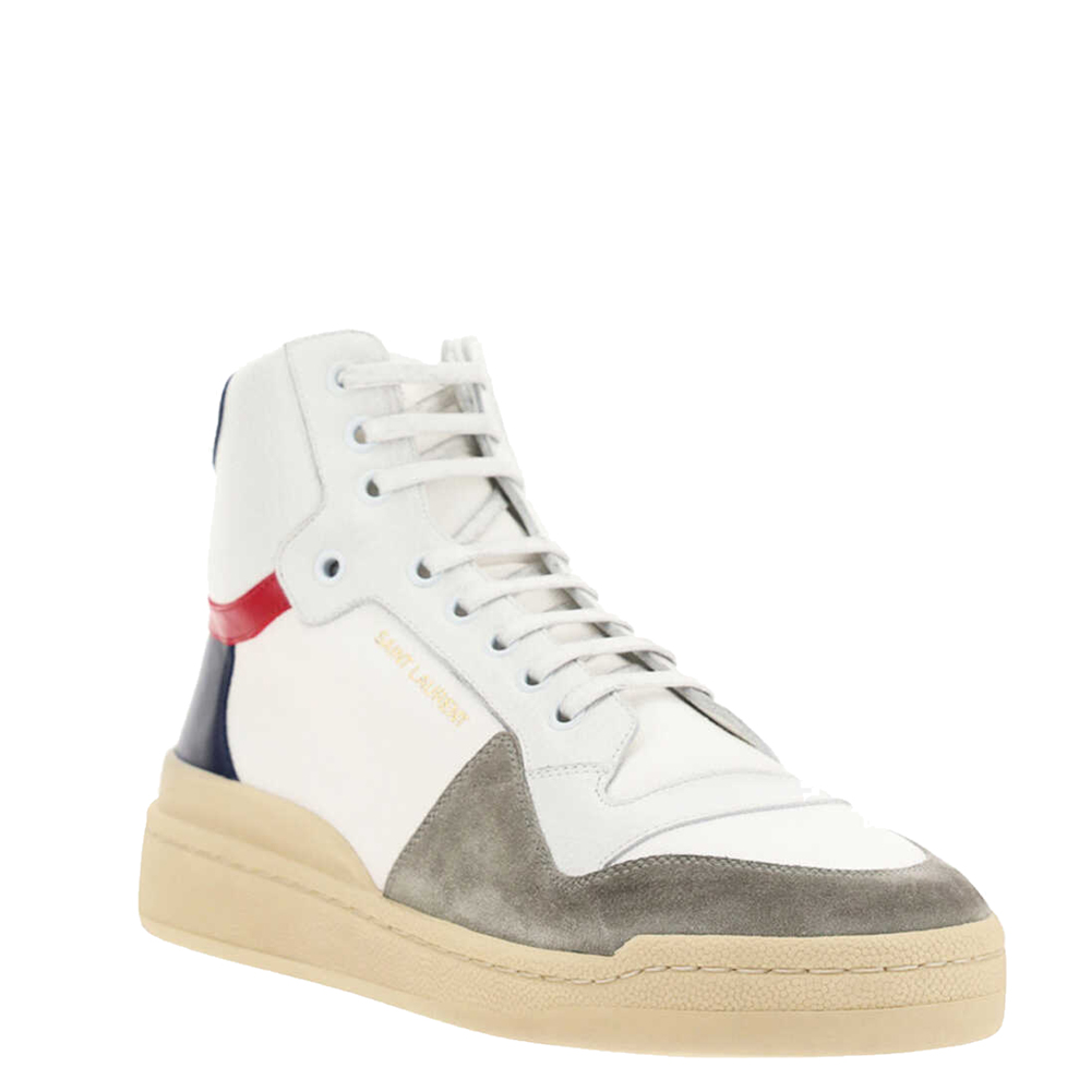 

Saint Laurent White/Red/Blue SL24 Mid-top Sneakers Size IT