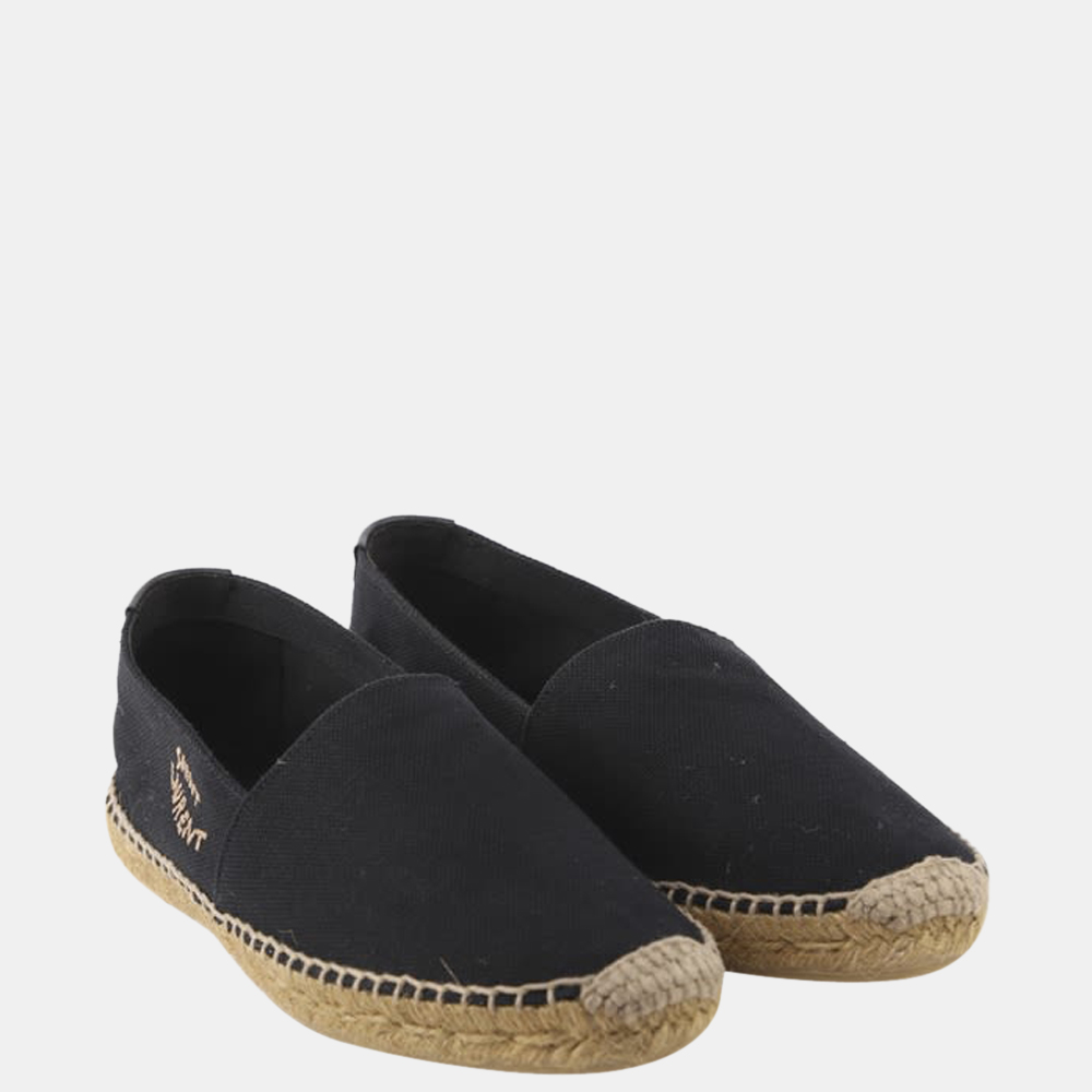 

Saint Laurent Paris Black Canvas Espadrilles Size EU