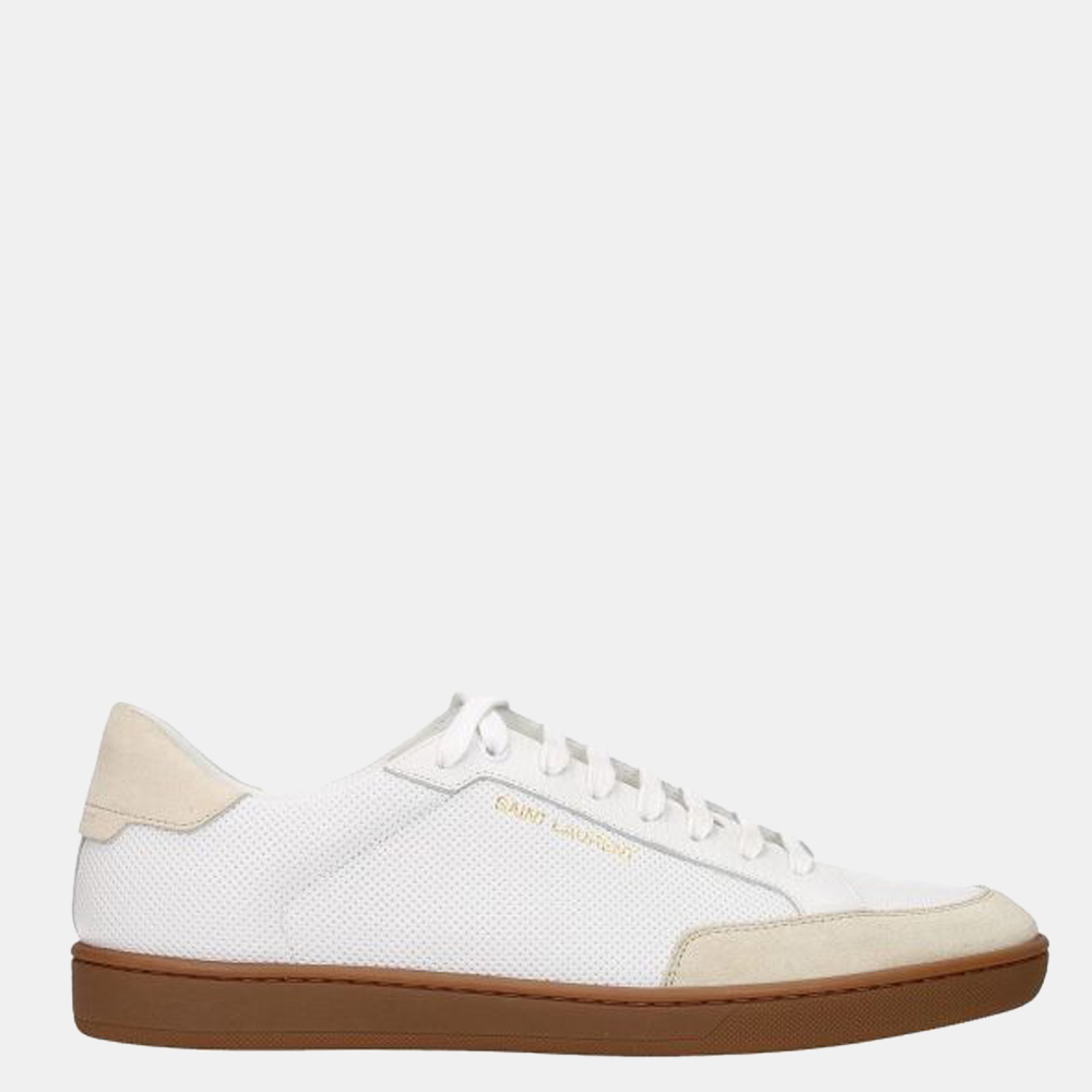 

Saint Laurent White Leather Sneakers Size US 9.5 EU