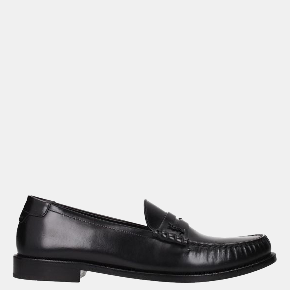 

Saint Laurent Black Leather Loafers Size US 11 EU